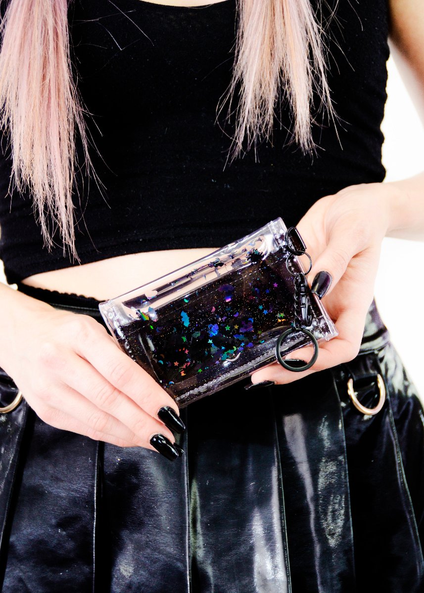 Liquid Glitter Tiny Wallet - Bewitched - Electric Bubblegum