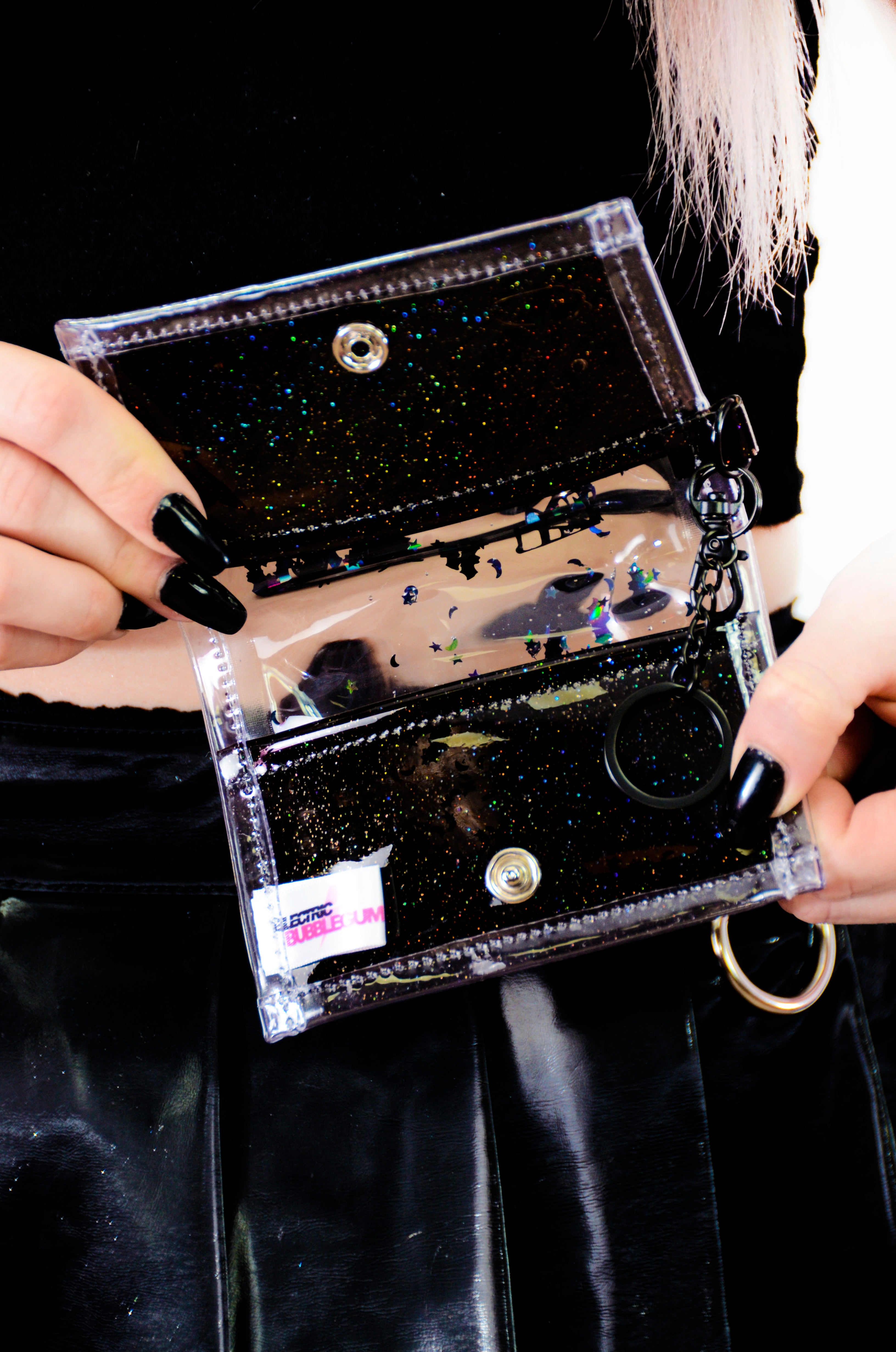 Liquid Glitter Tiny Wallet - Bewitched - Electric Bubblegum