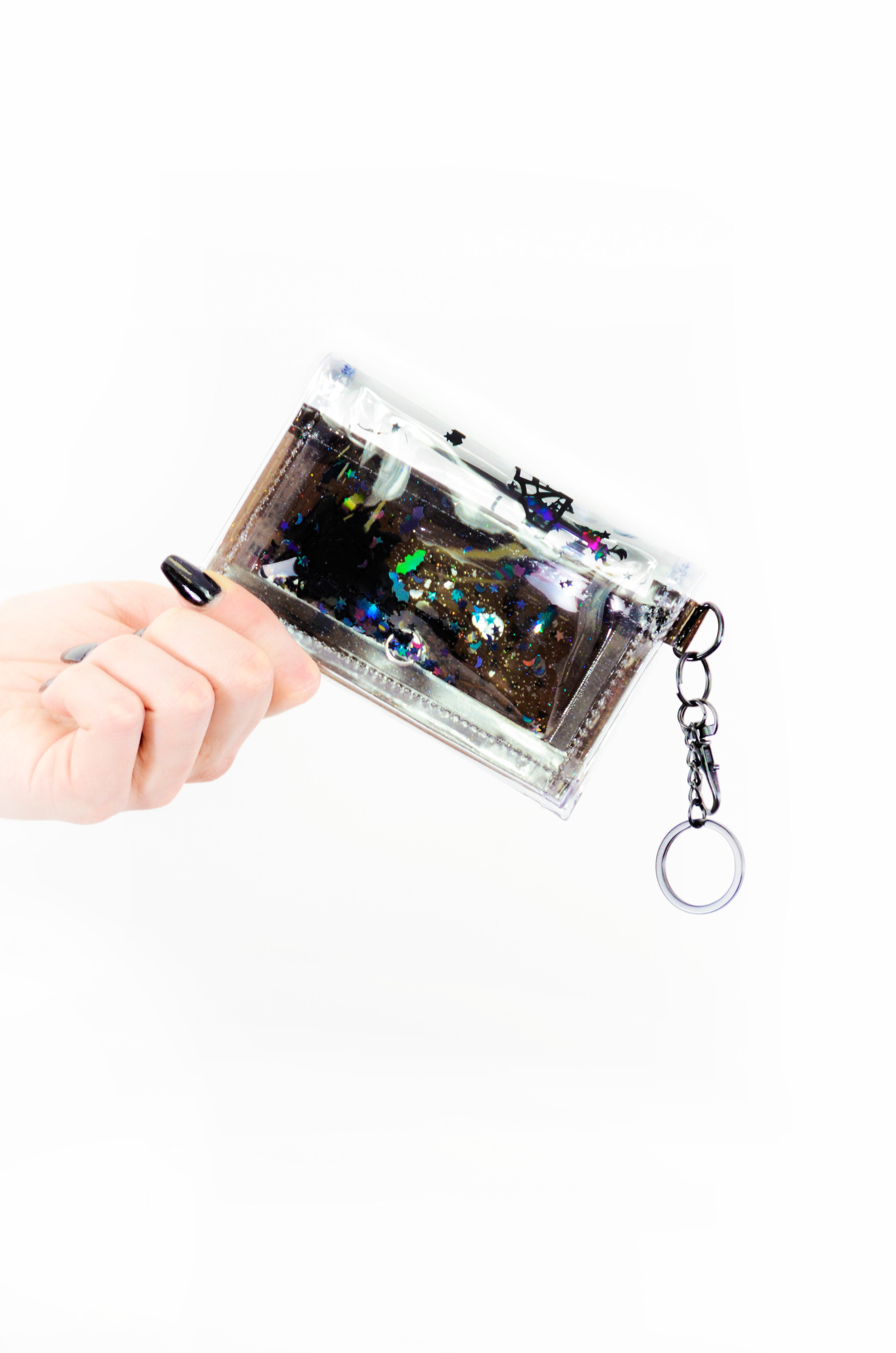Liquid Glitter Tiny Wallet - Bewitched - Electric Bubblegum