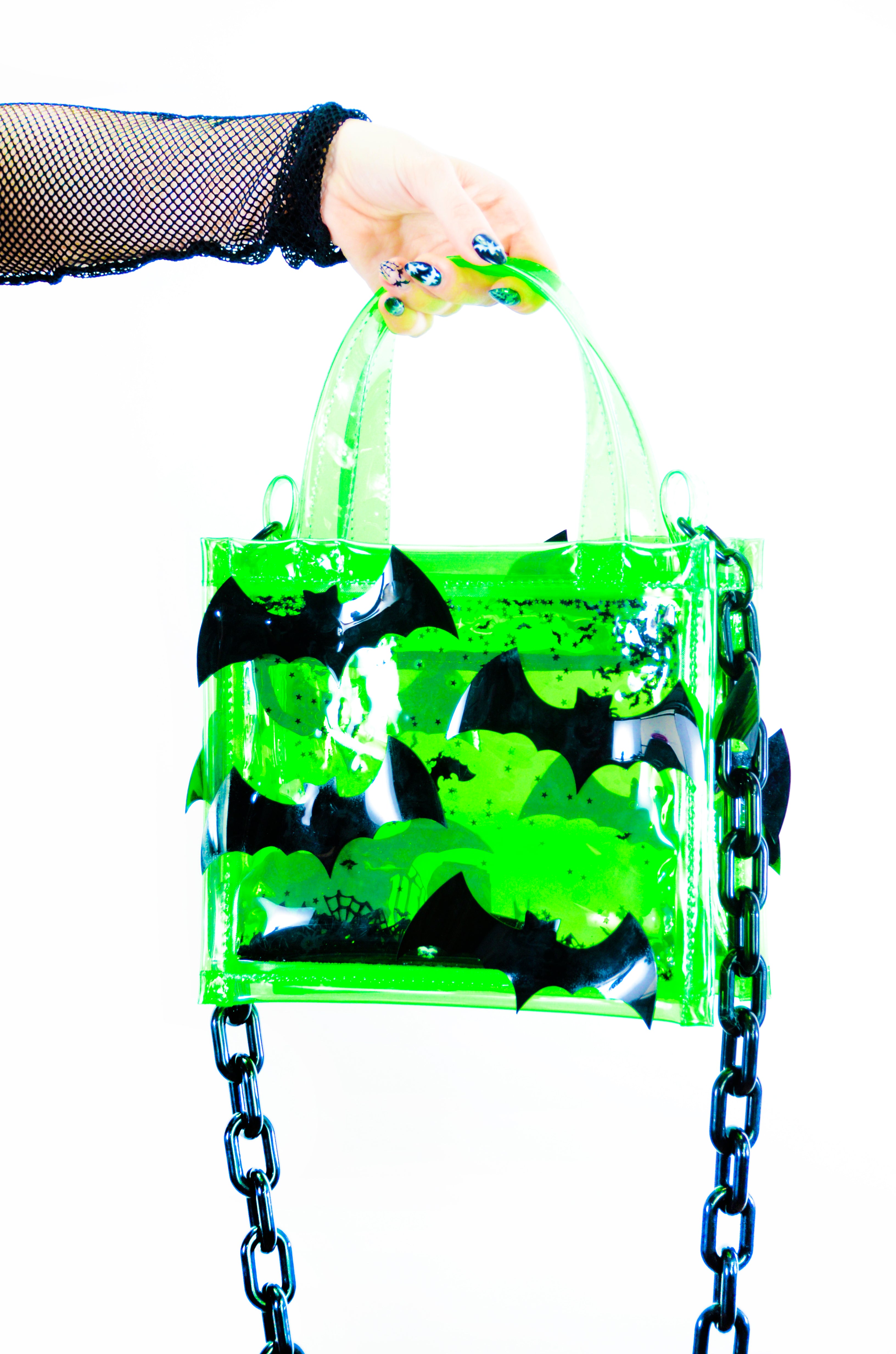 Liquid Glitter Mini Tote - Toxic Terror - Electric Bubblegum