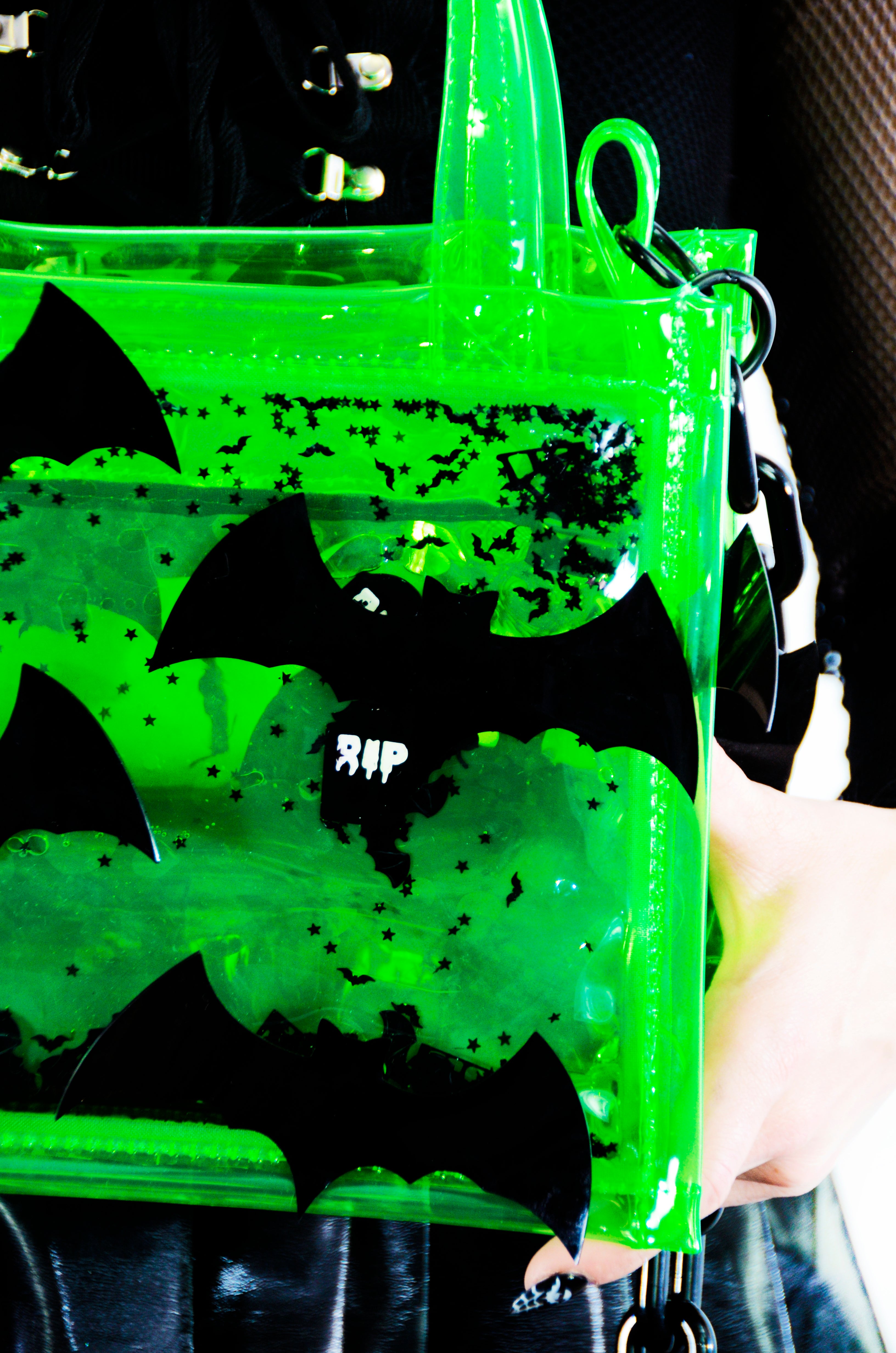 Liquid Glitter Mini Tote - Toxic Terror - Electric Bubblegum