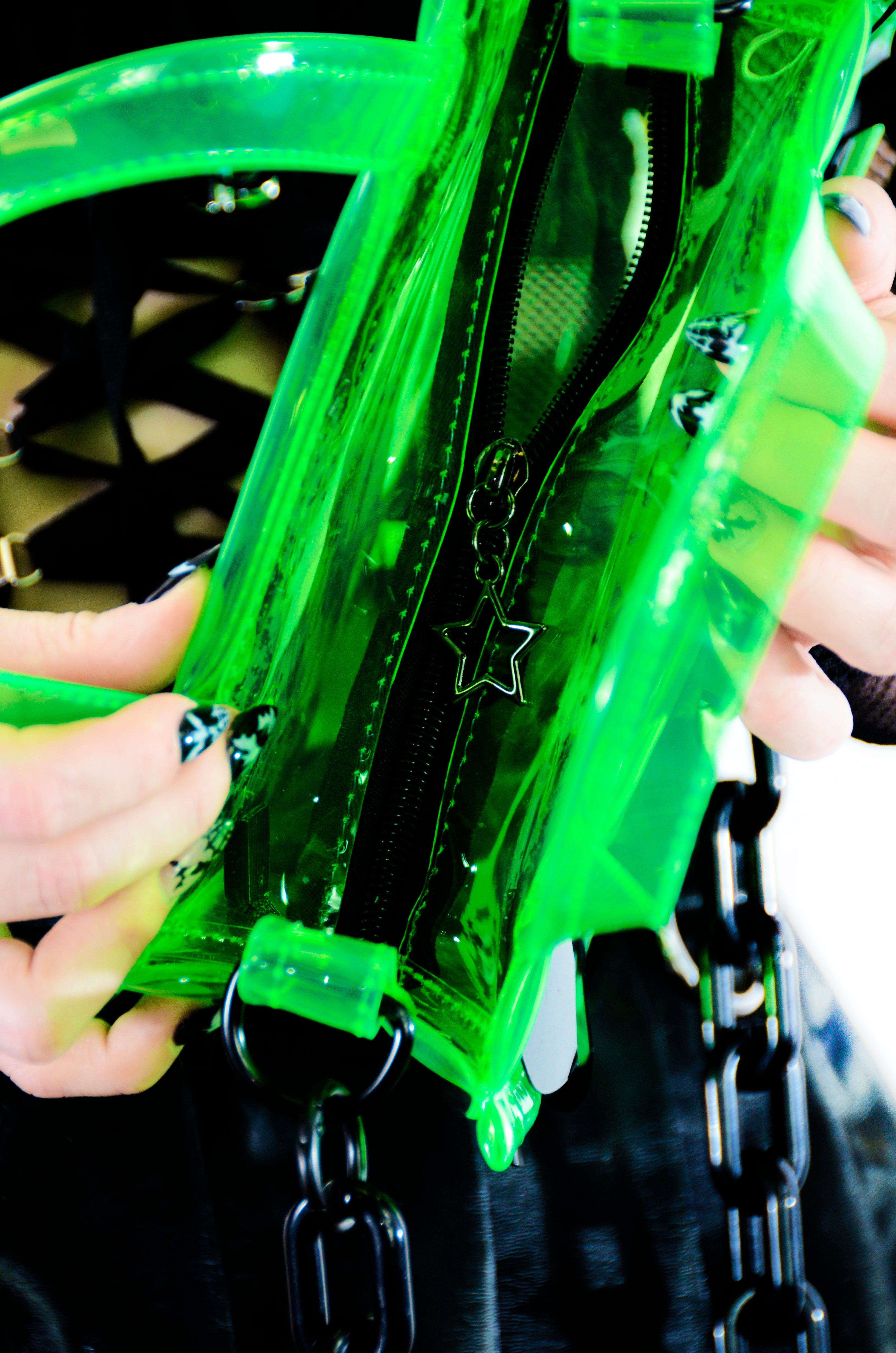 Liquid Glitter Mini Tote - Toxic Terror - Electric Bubblegum