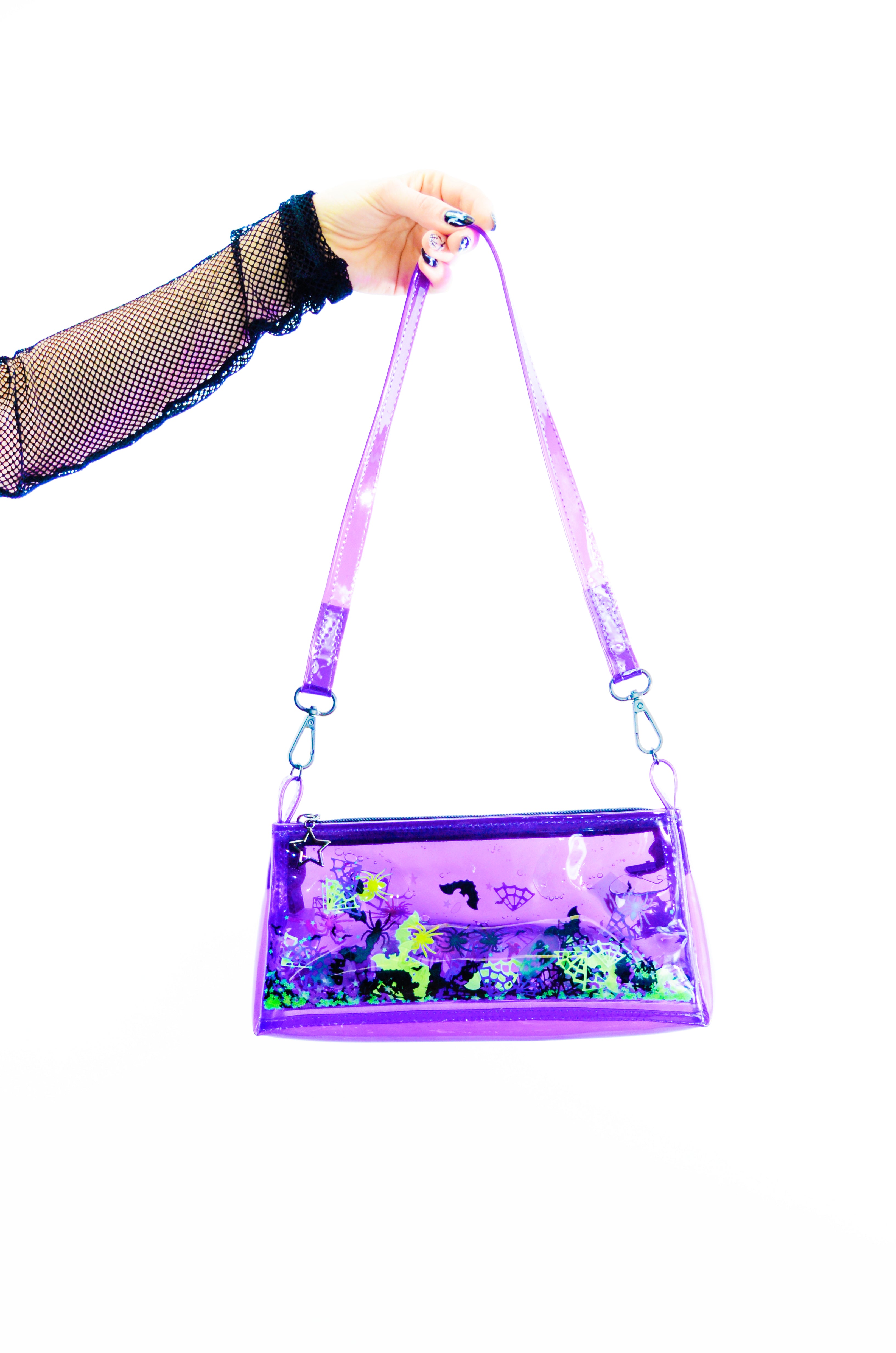 Glitter Goo Mini Zip Purse - Jeepers Creepers - Electric Bubblegum