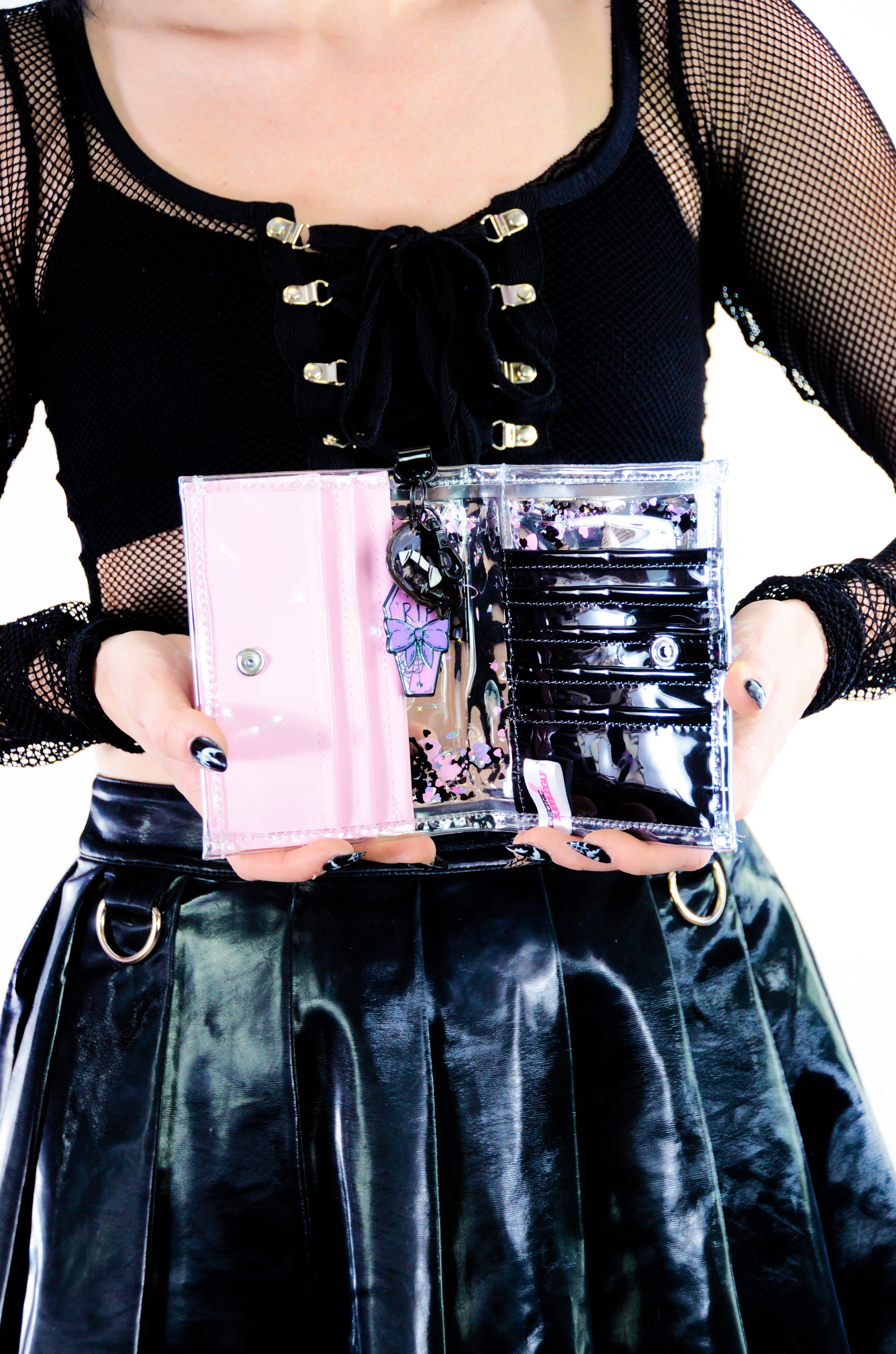 Liquid Glitter Mini Wallet - Died Pretty - Electric Bubblegum