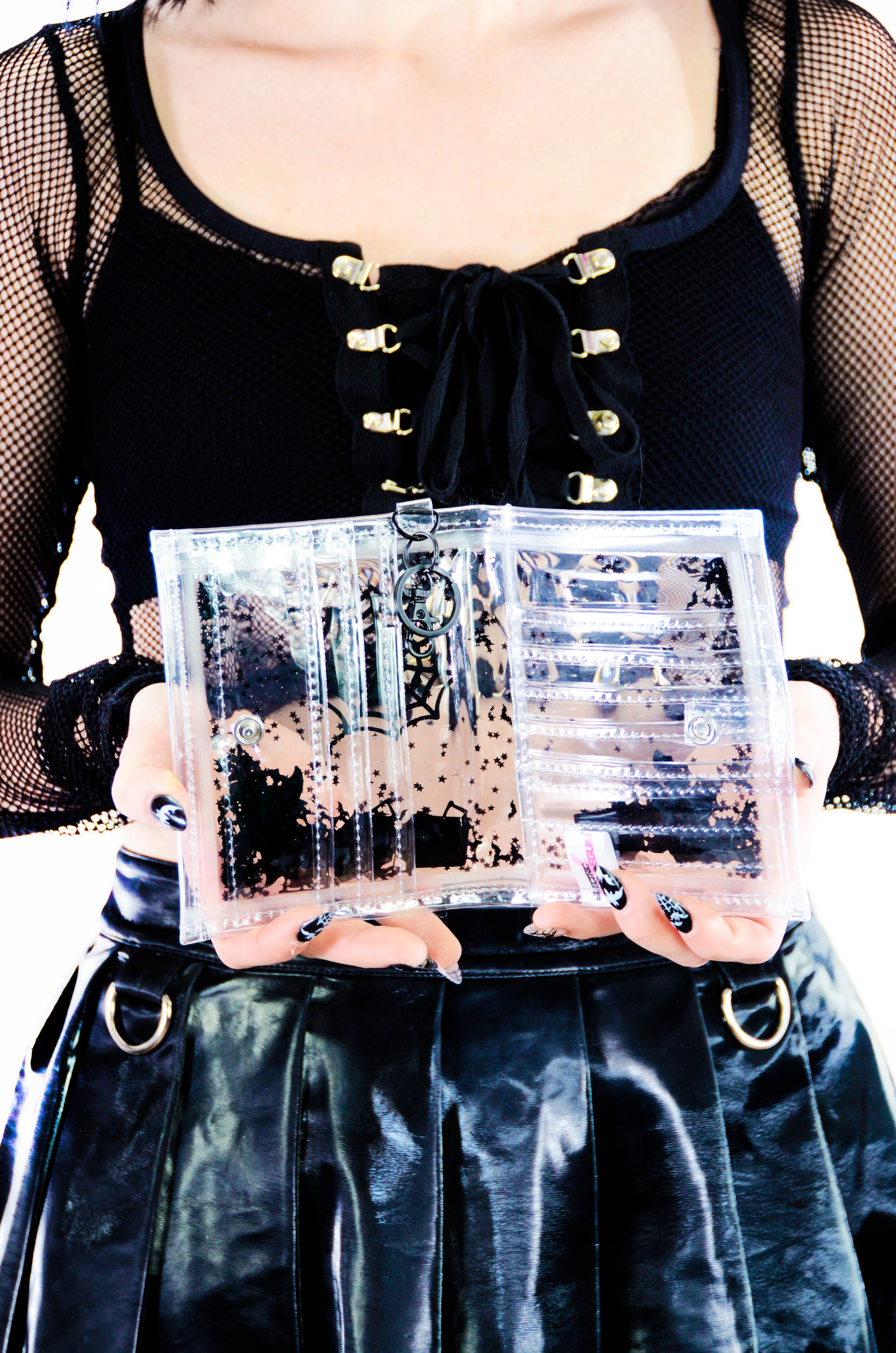 Liquid Glitter Mini Wallet - Tangled in Terror - Electric Bubblegum