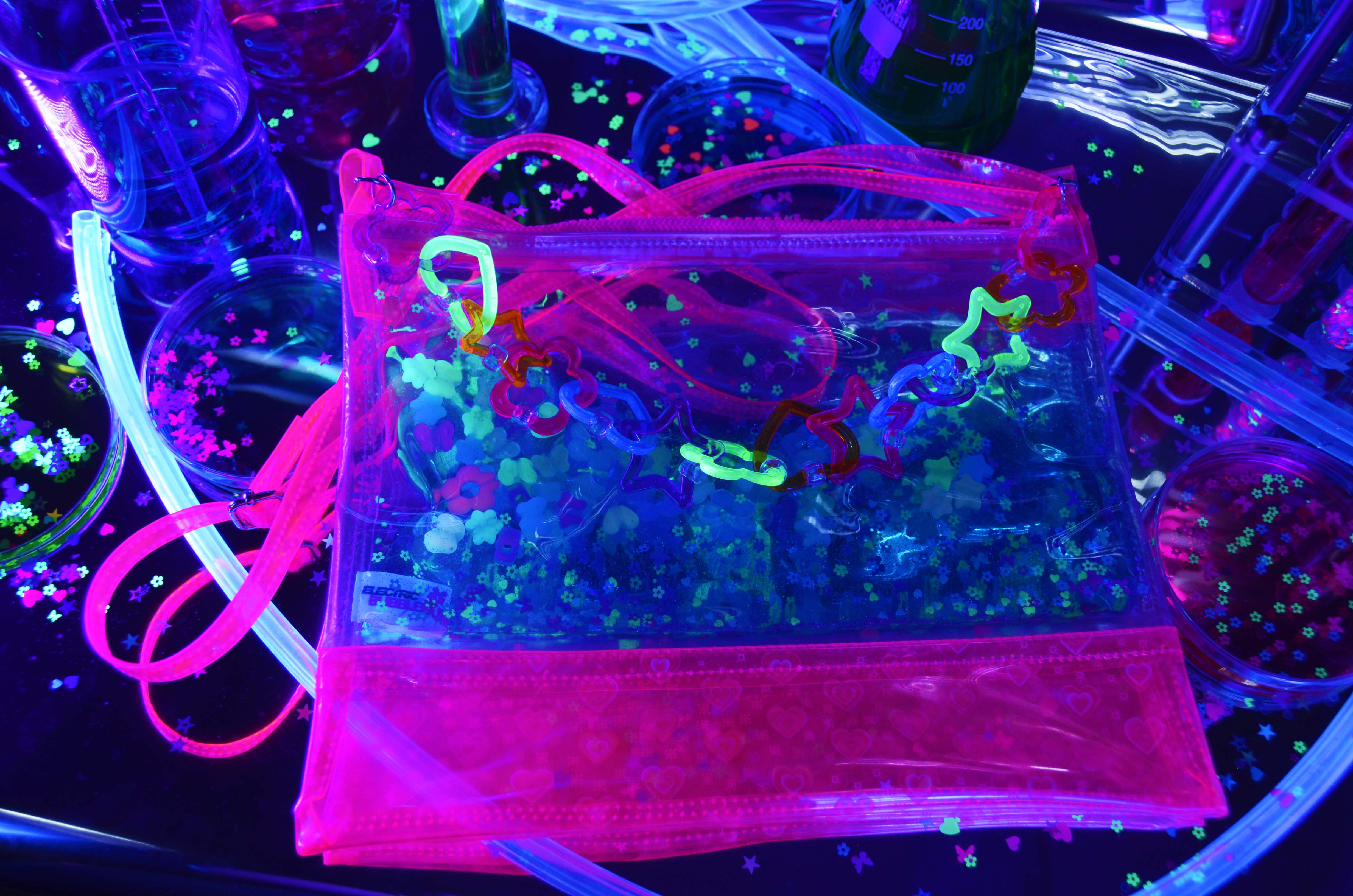 Glitter Goo Cross Body Purse - Neon Daze - Electric Bubblegum
