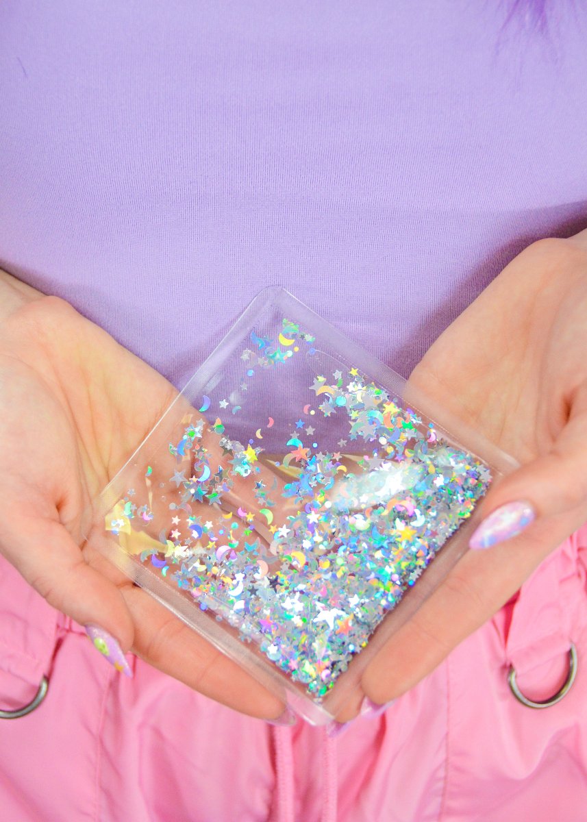 Liquid Glitter Sparkle Square - Disco Diva - Electric Bubblegum