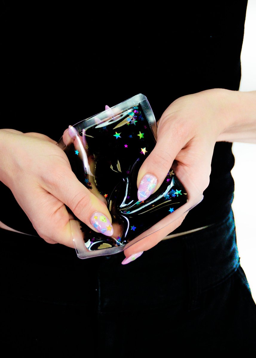 Liquid Glitter Sparkle Square - Starchild - Electric Bubblegum