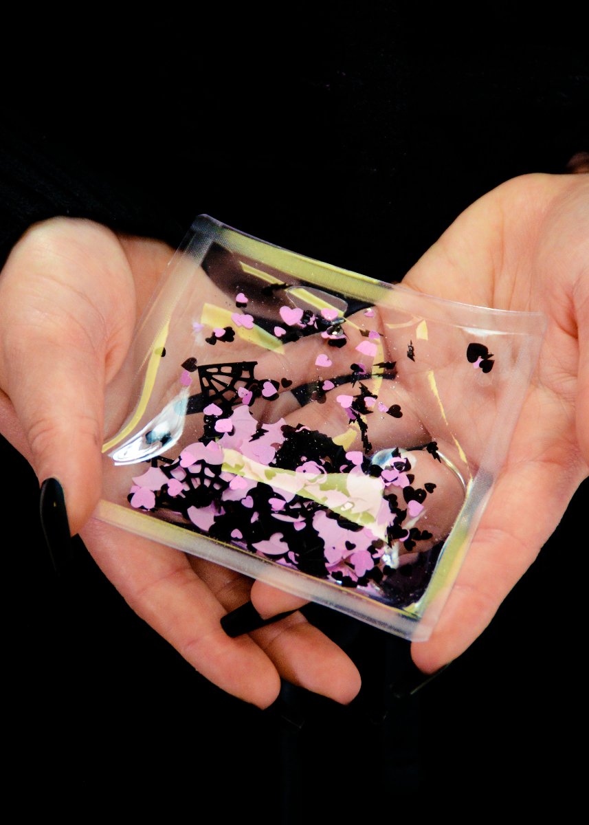 Liquid Glitter Sparkle Square - Sweetly Spooky - Electric Bubblegum