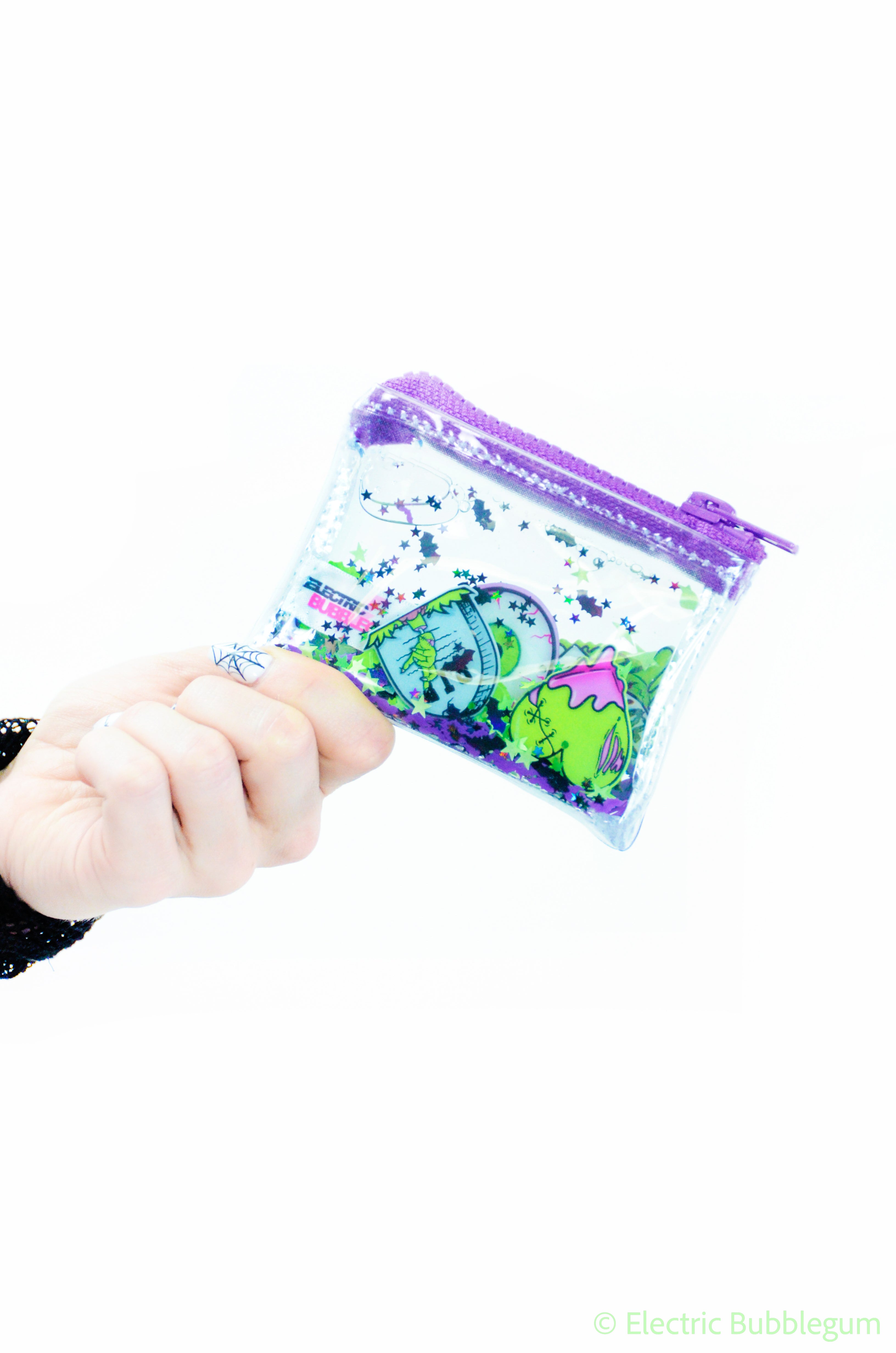 Liquid Glitter Coin Purse - Monster Mash - Electric Bubblegum
