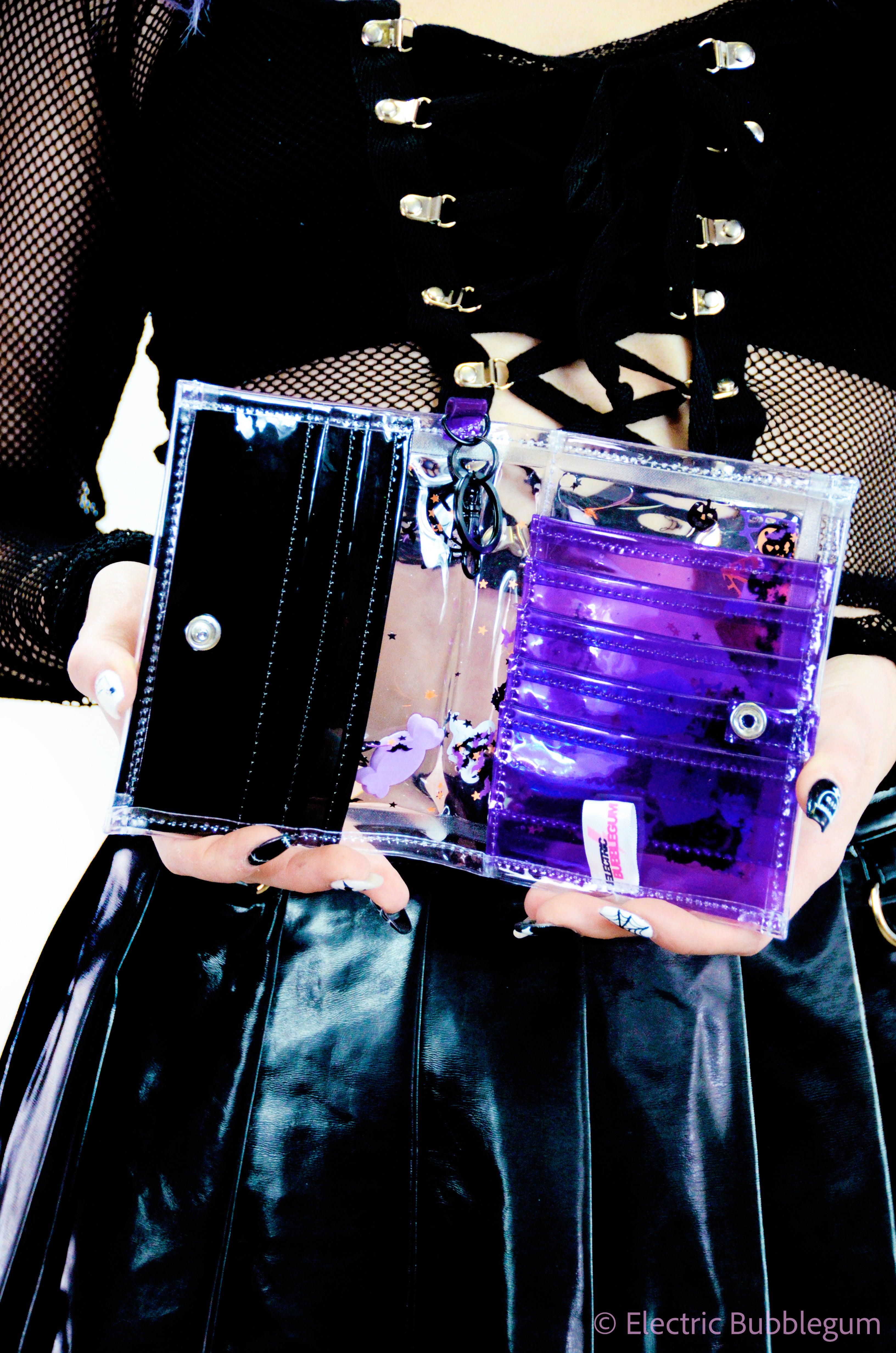 Liquid Glitter Mini Wallet - Trick or Treat - Electric Bubblegum