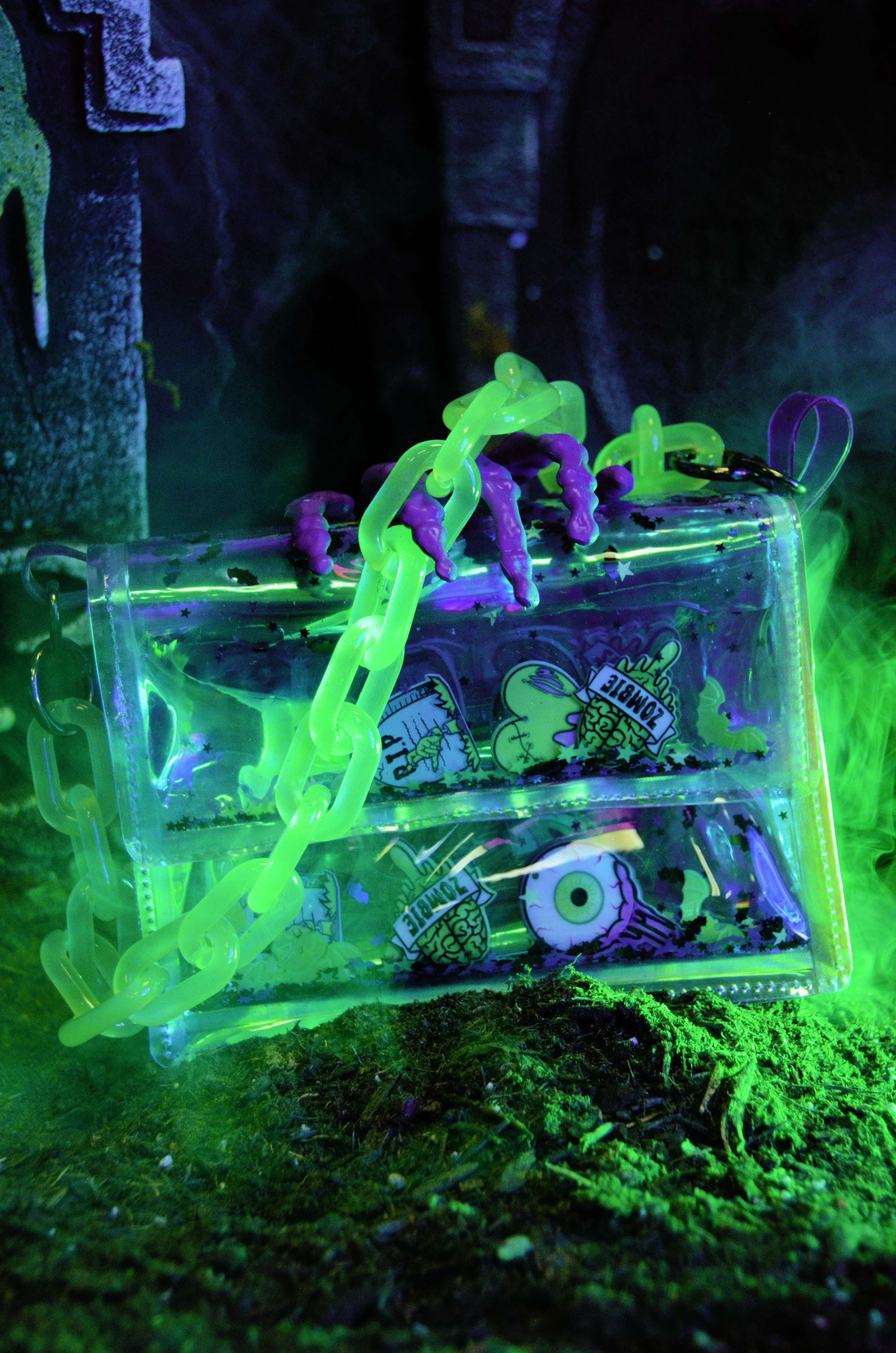 Liquid Glitter Mini Purse - Monster Mash - Electric Bubblegum