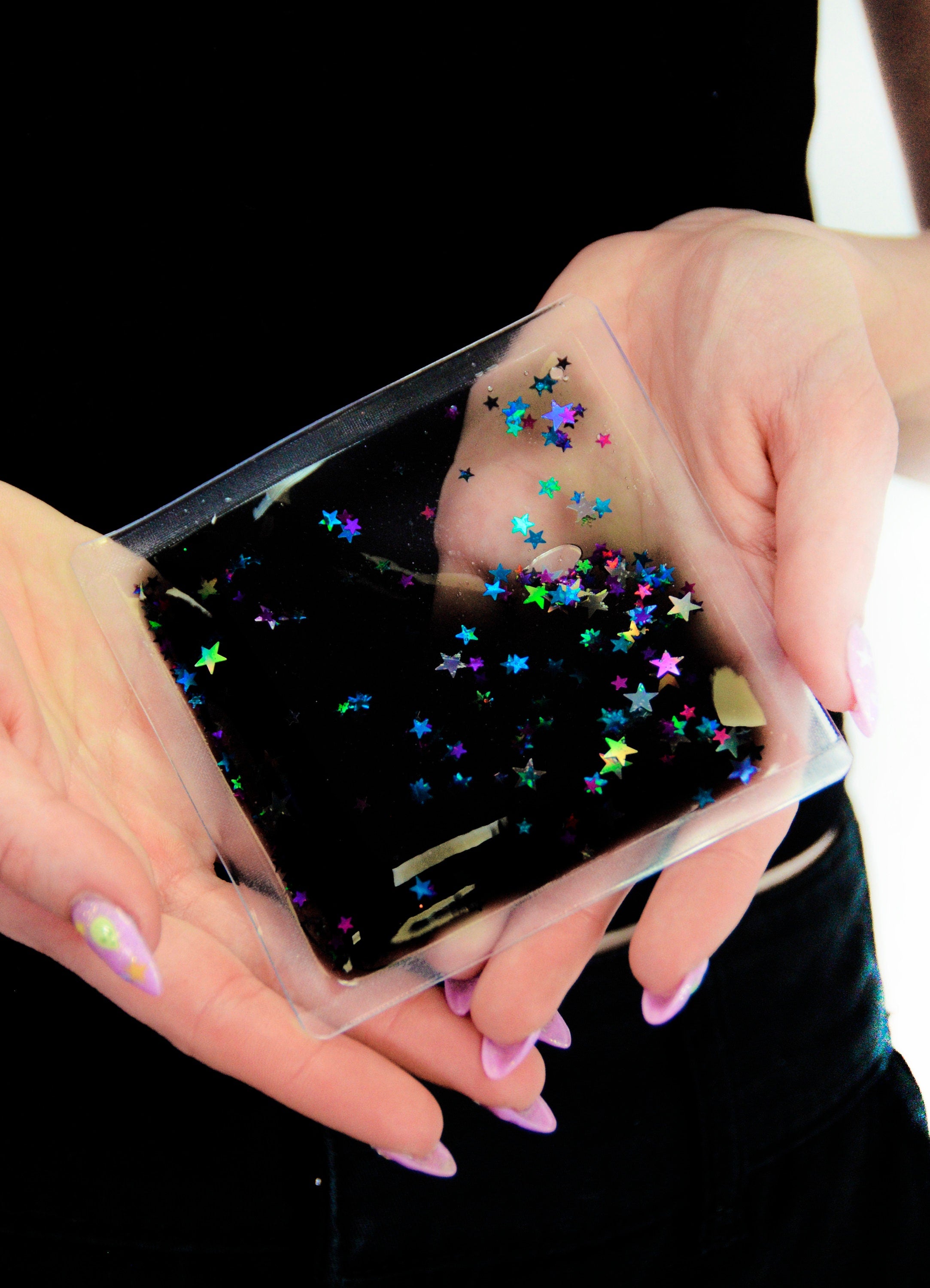 Liquid Glitter Sparkle Square - Starchild - Electric Bubblegum
