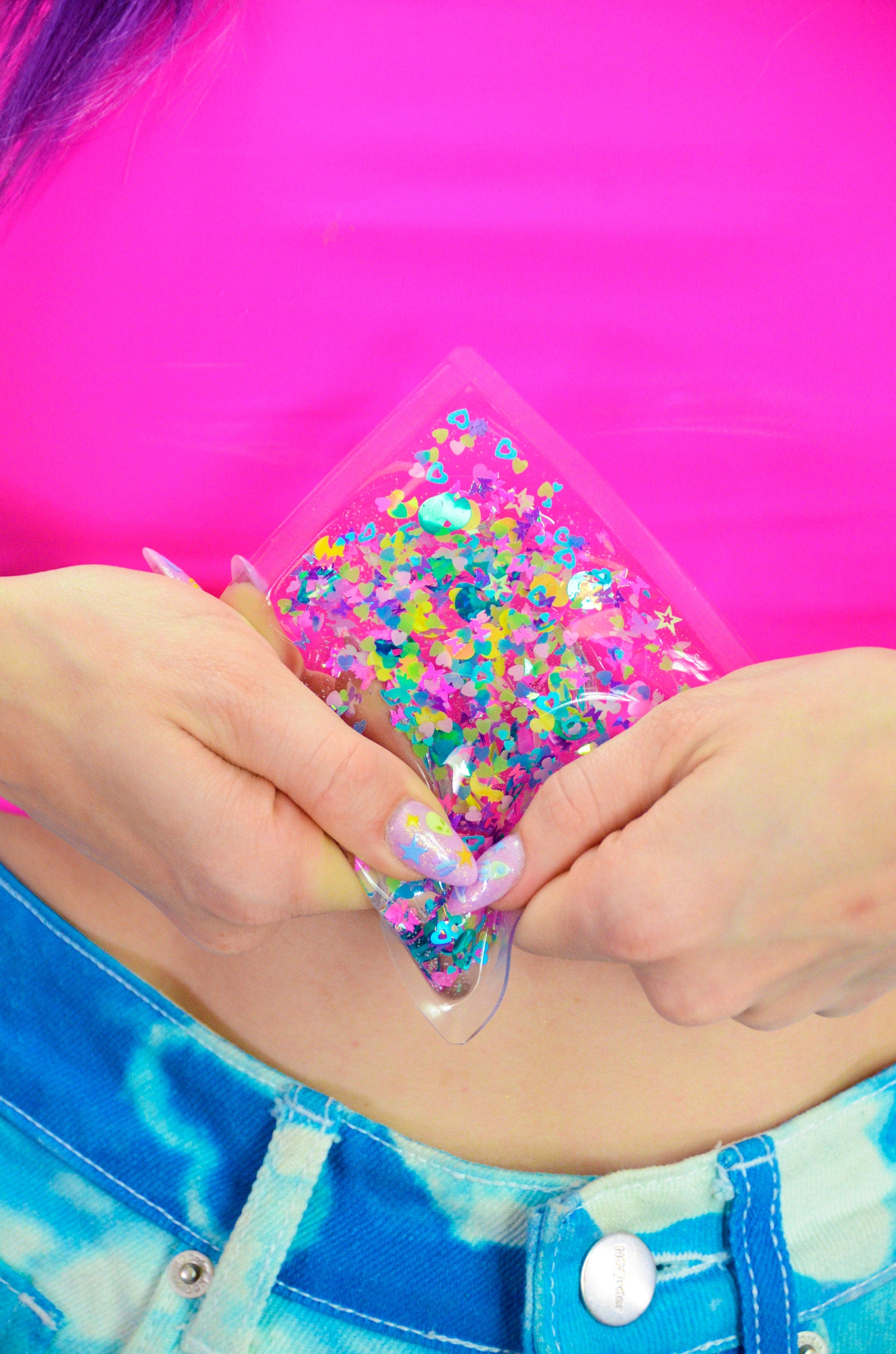 Glitter Goo Sparkle Square - PLUR - Electric Bubblegum