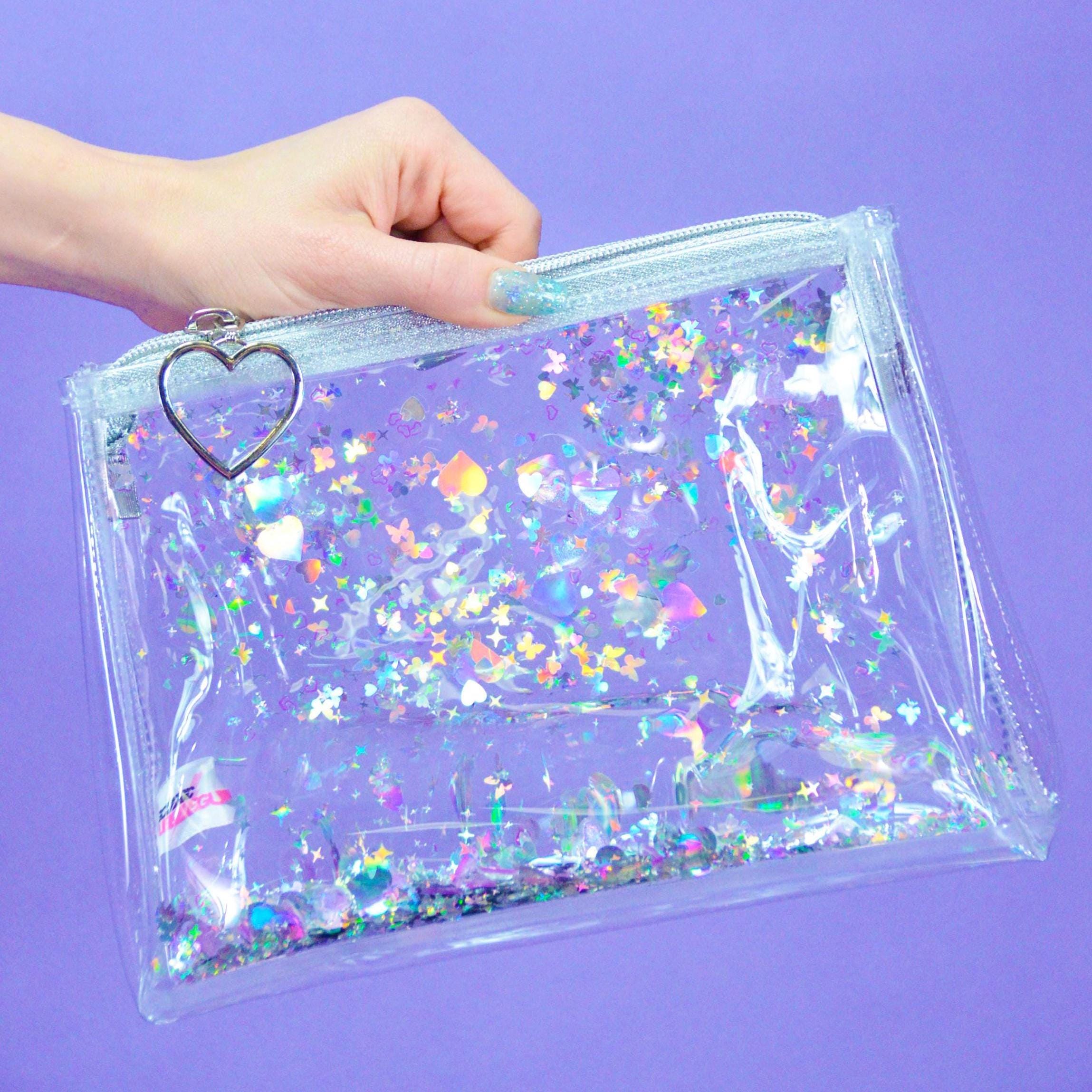 Liquid Glitter Makeup Bag - Popstar - Electric Bubblegum