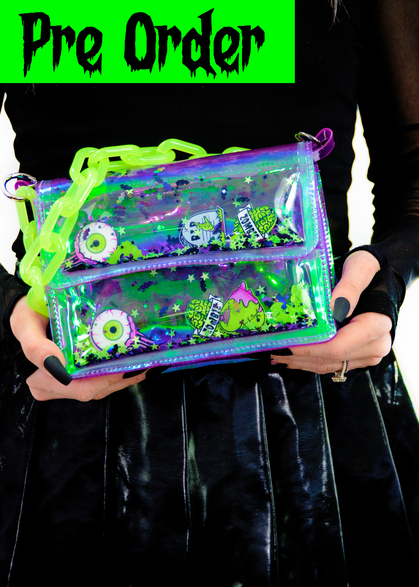 Liquid Glitter Mini Purse - Monster Mash
