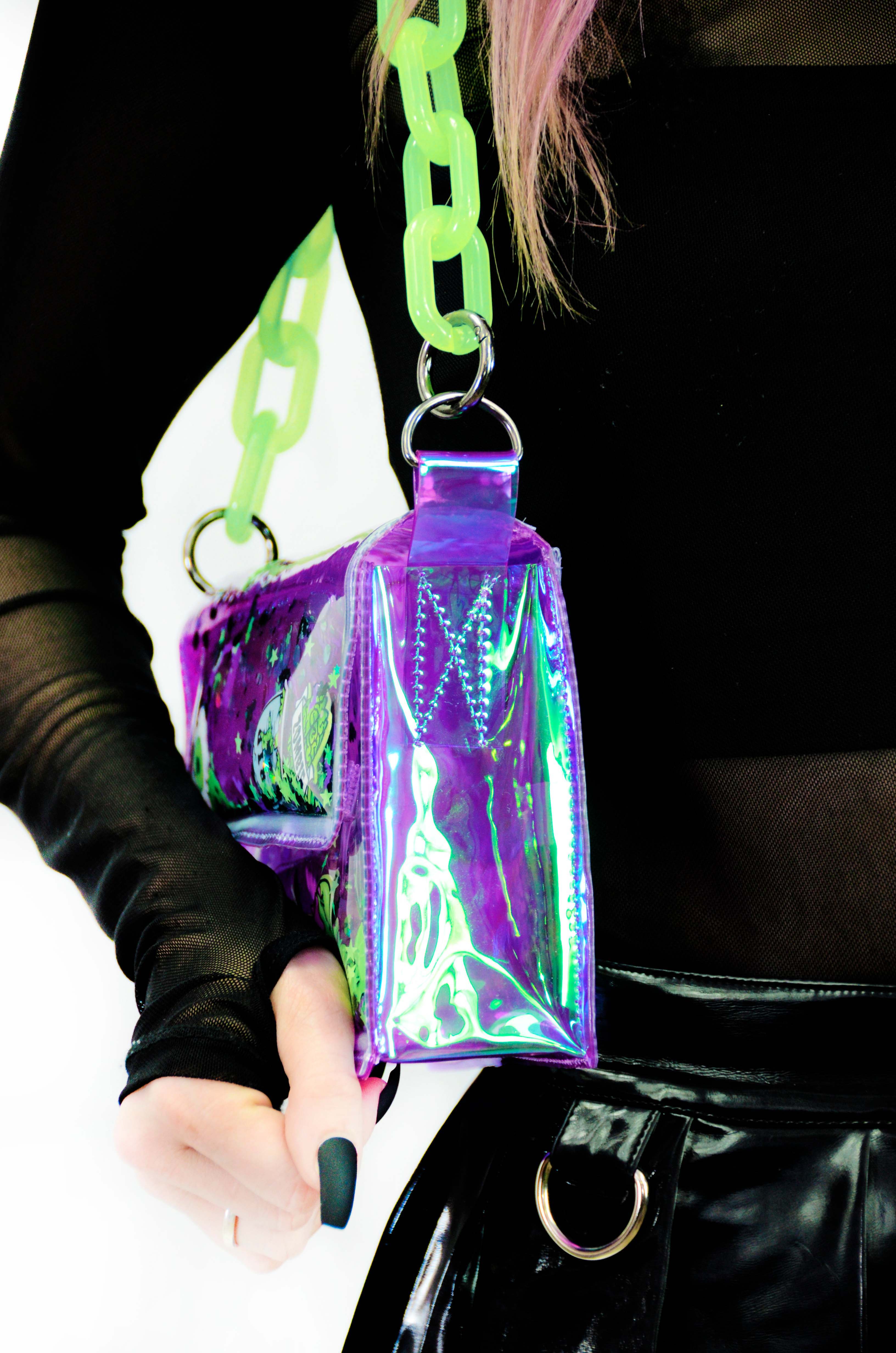 Liquid Glitter Mini Purse - Monster Mash - Electric Bubblegum