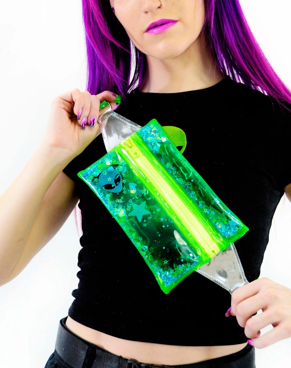 Liquid Glitter Fanny Pack - Out of this World - Electric Bubblegum