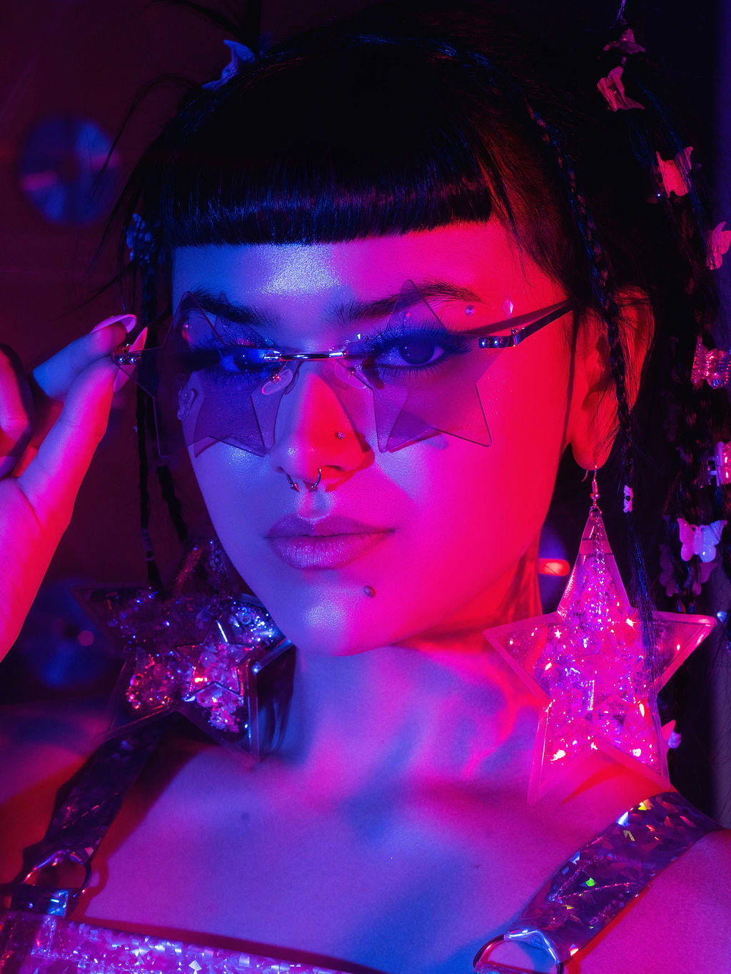 Glitter Goo Star Earrings – Cyberspace Cutie