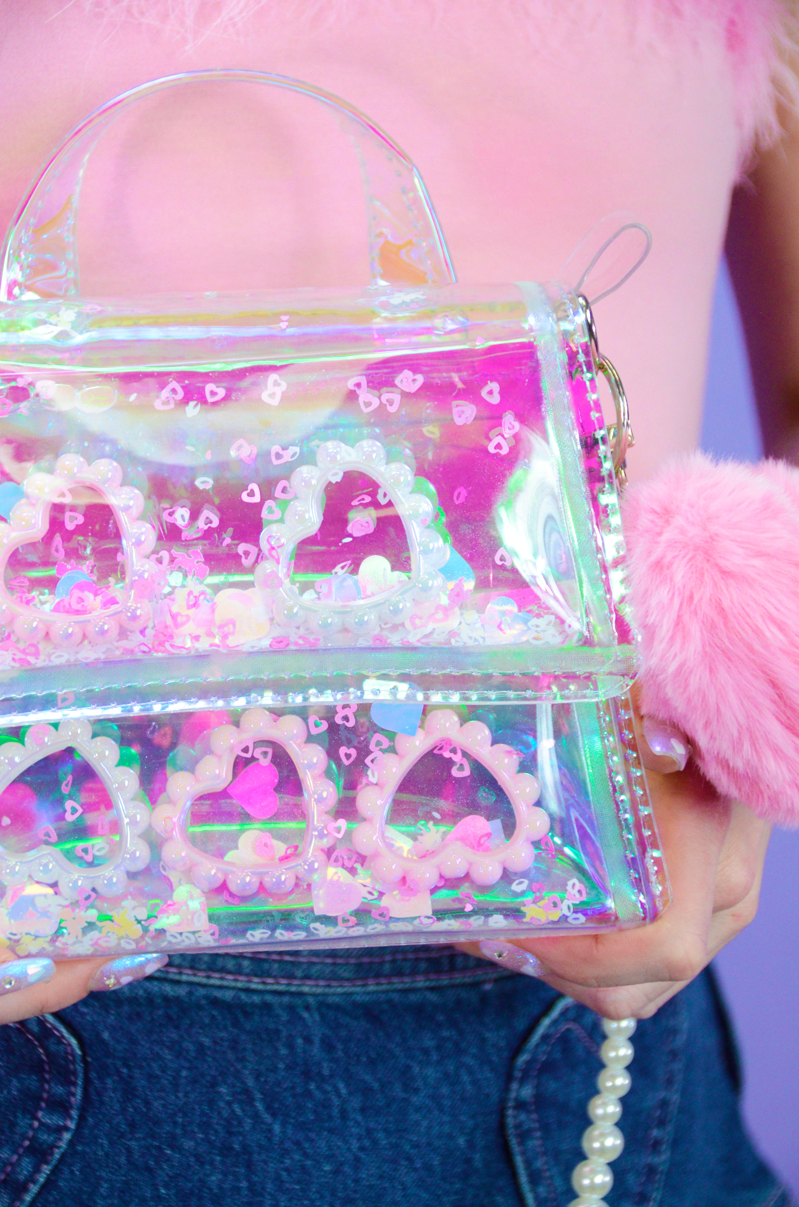 Liquid Glitter Doll Purse - Be My Angel