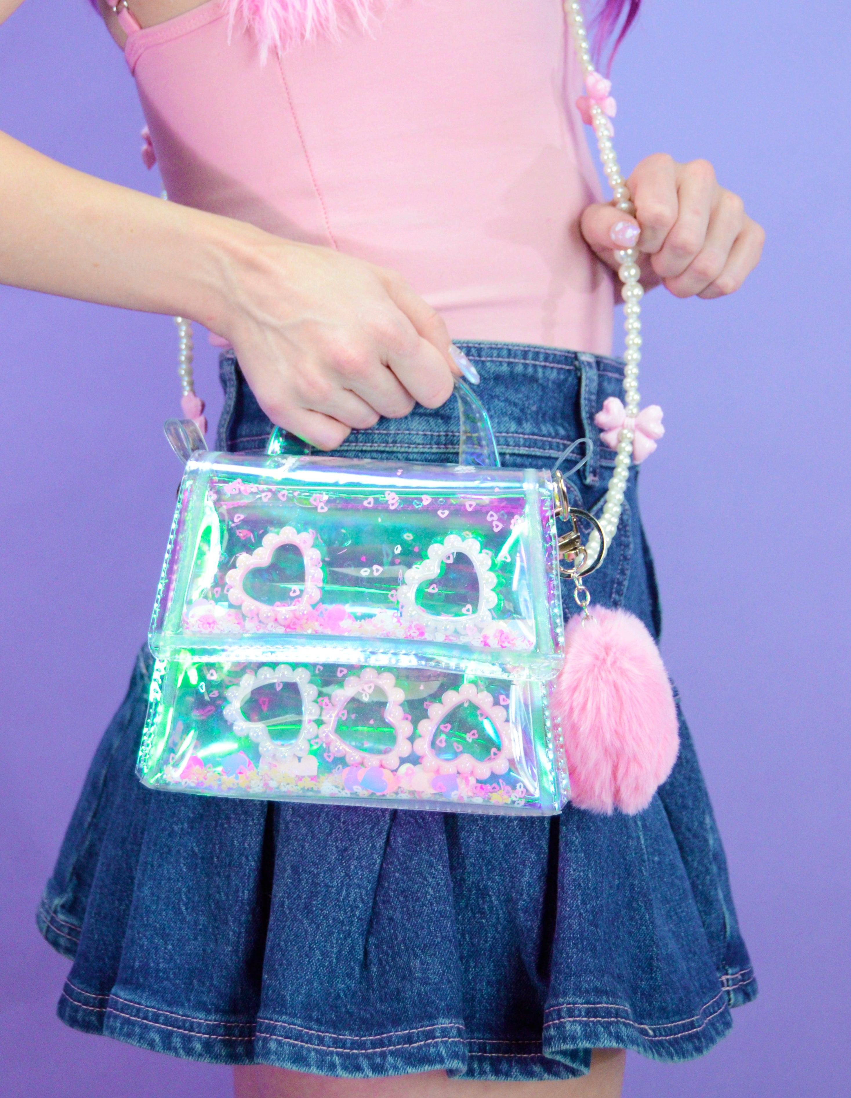 Liquid Glitter Doll Purse - Be My Angel