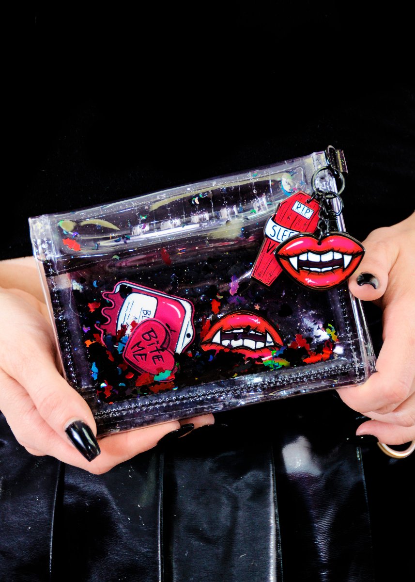 Liquid Glitter Mini Wallet - Bloodsucker - Pre Order - Electric Bubblegum