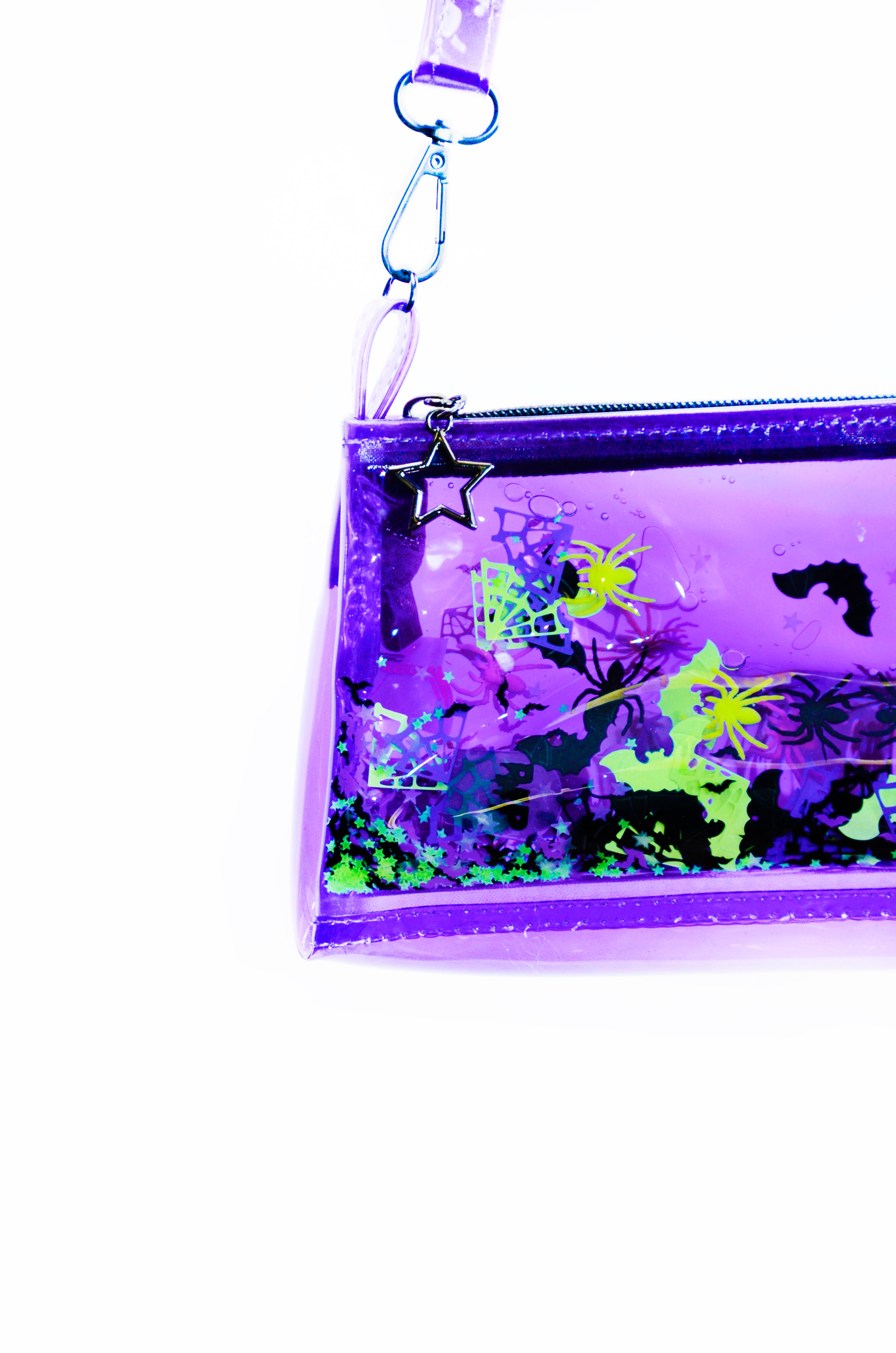 Glitter Goo Mini Zip Purse - Jeepers Creepers - Electric Bubblegum