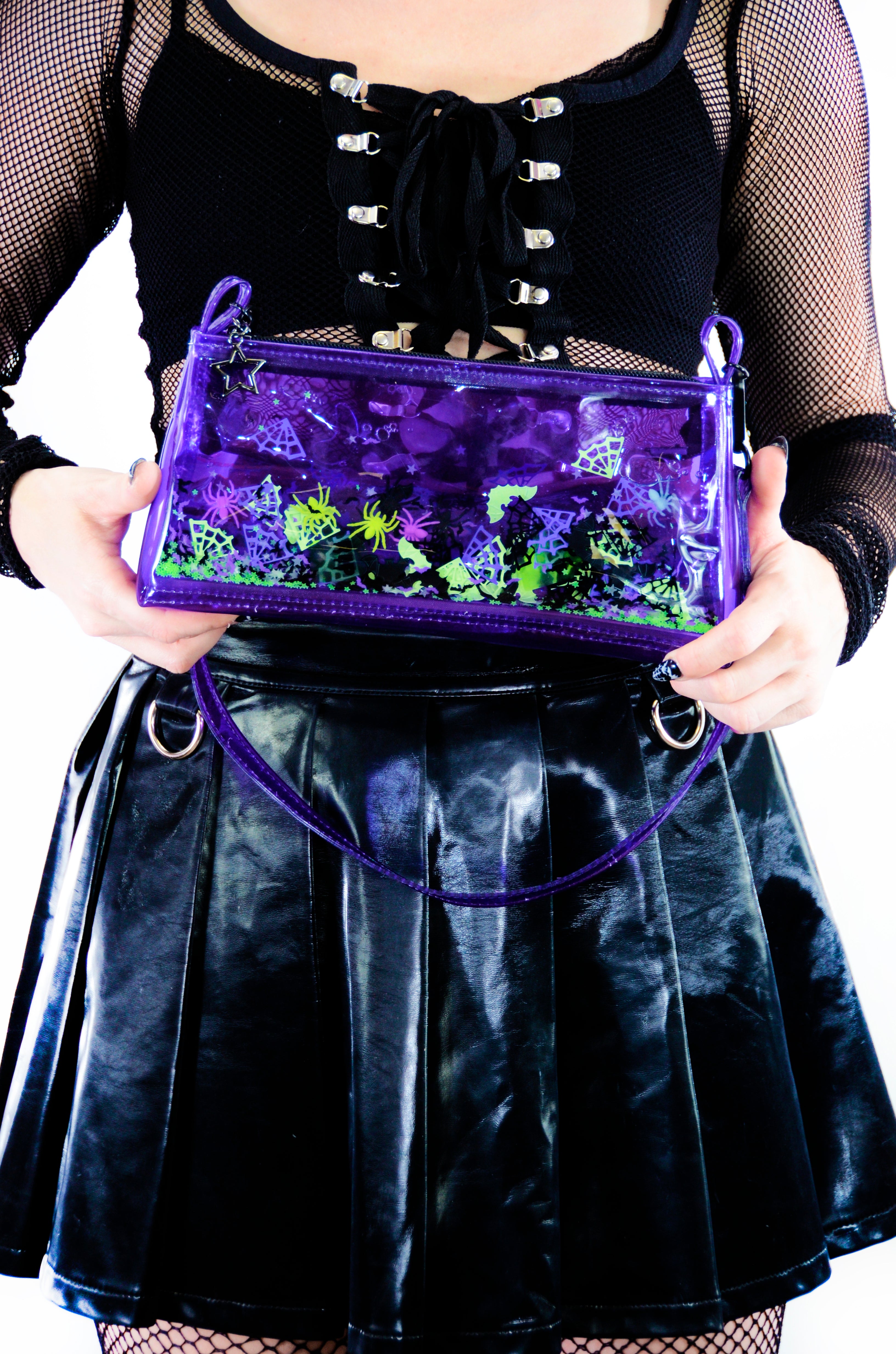Glitter Goo Mini Zip Purse - Jeepers Creepers - Electric Bubblegum