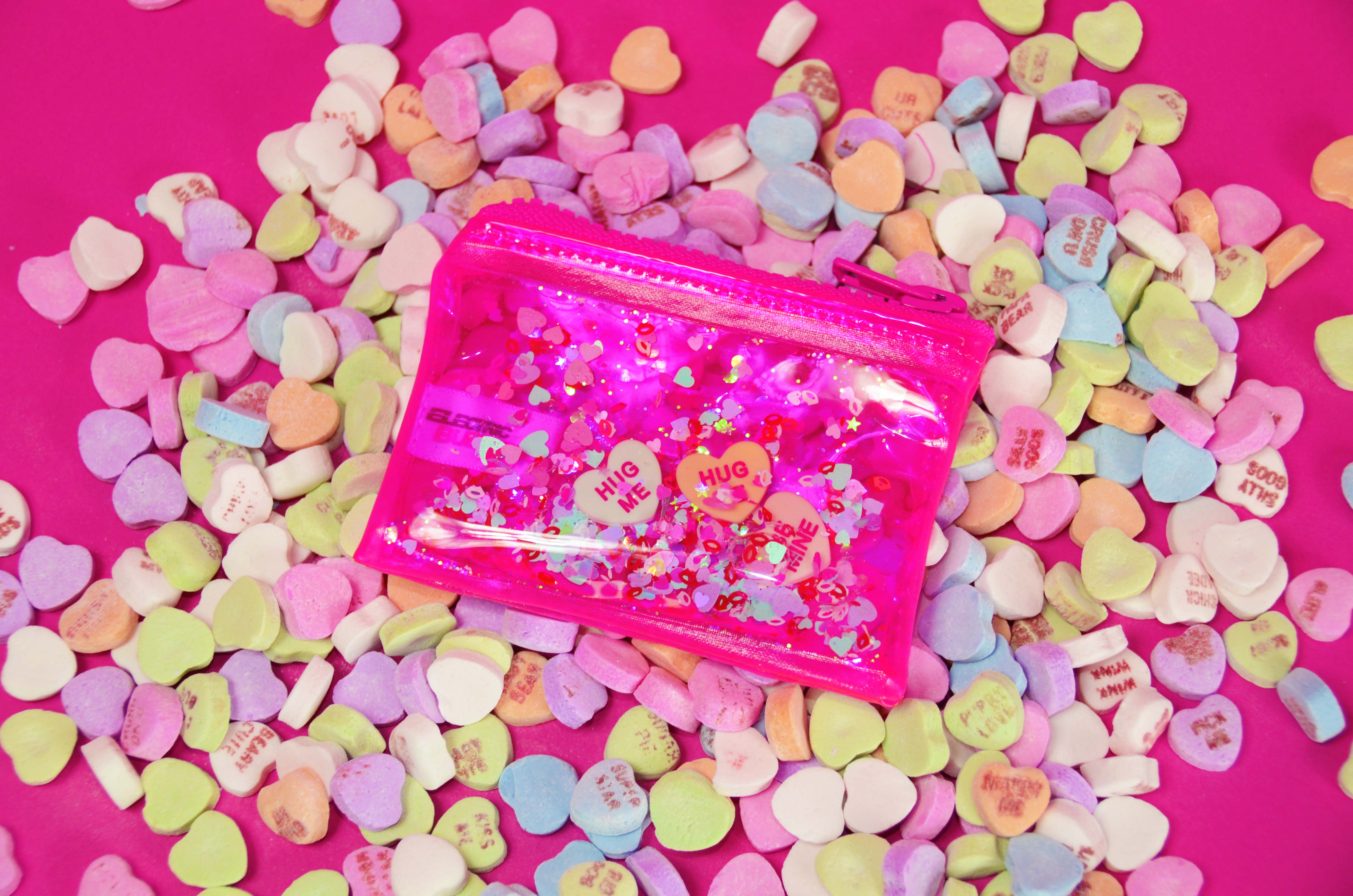 Liquid Glitter Coin Purse - Be My Valentine