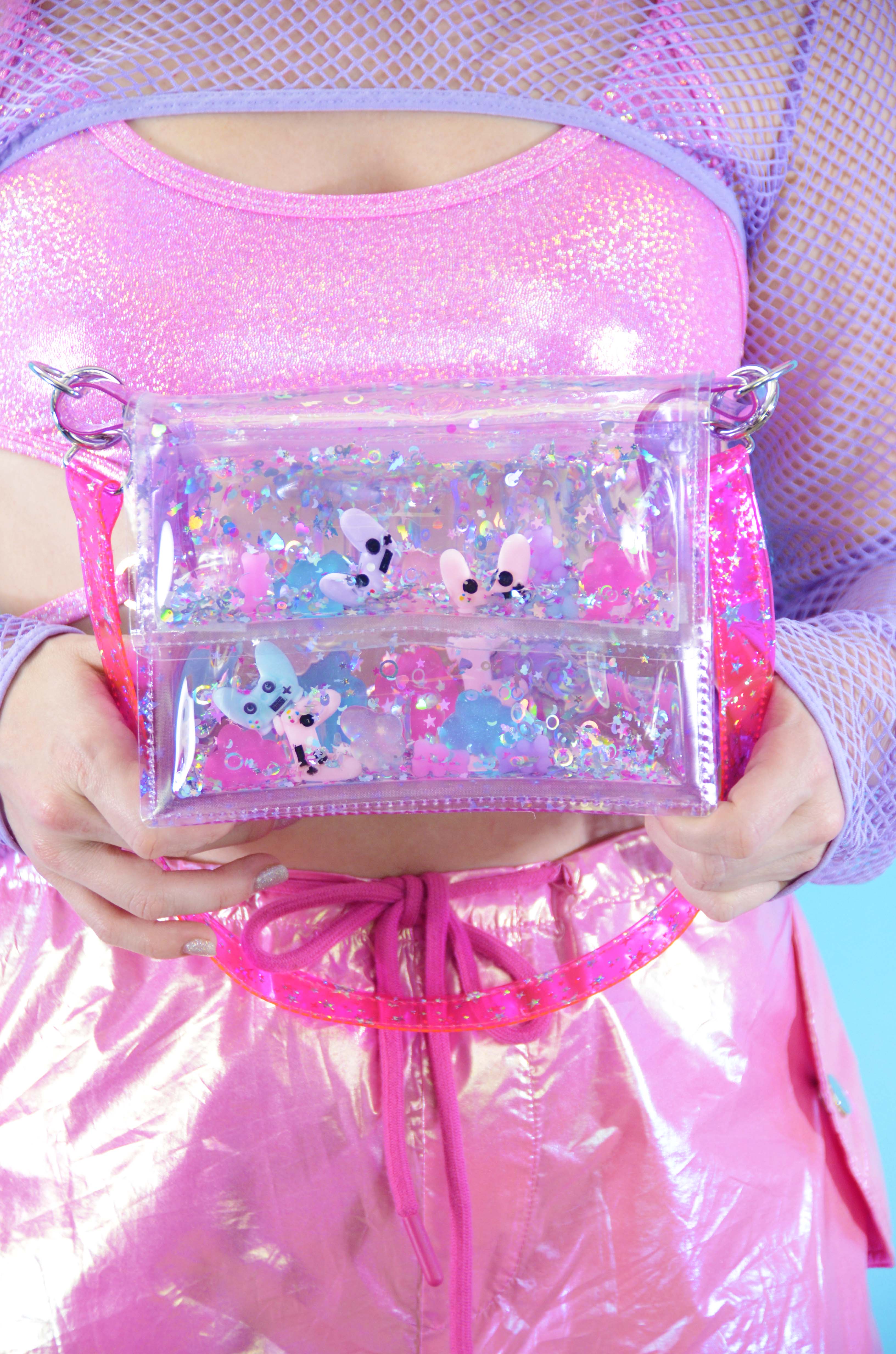 Liquid Glitter Mini Purse - Electric Dream Console