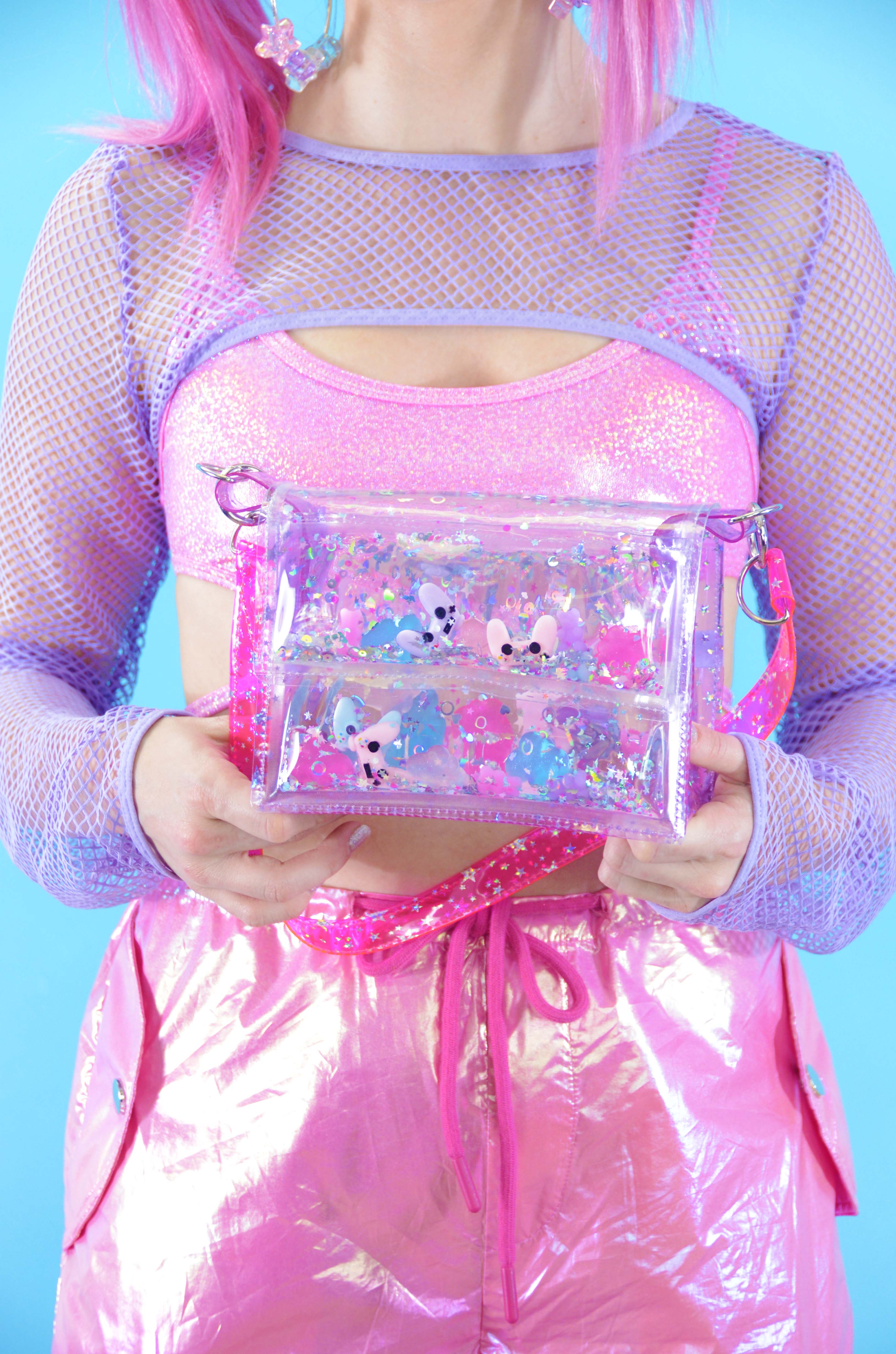 Liquid Glitter Mini Purse - Electric Dream Console