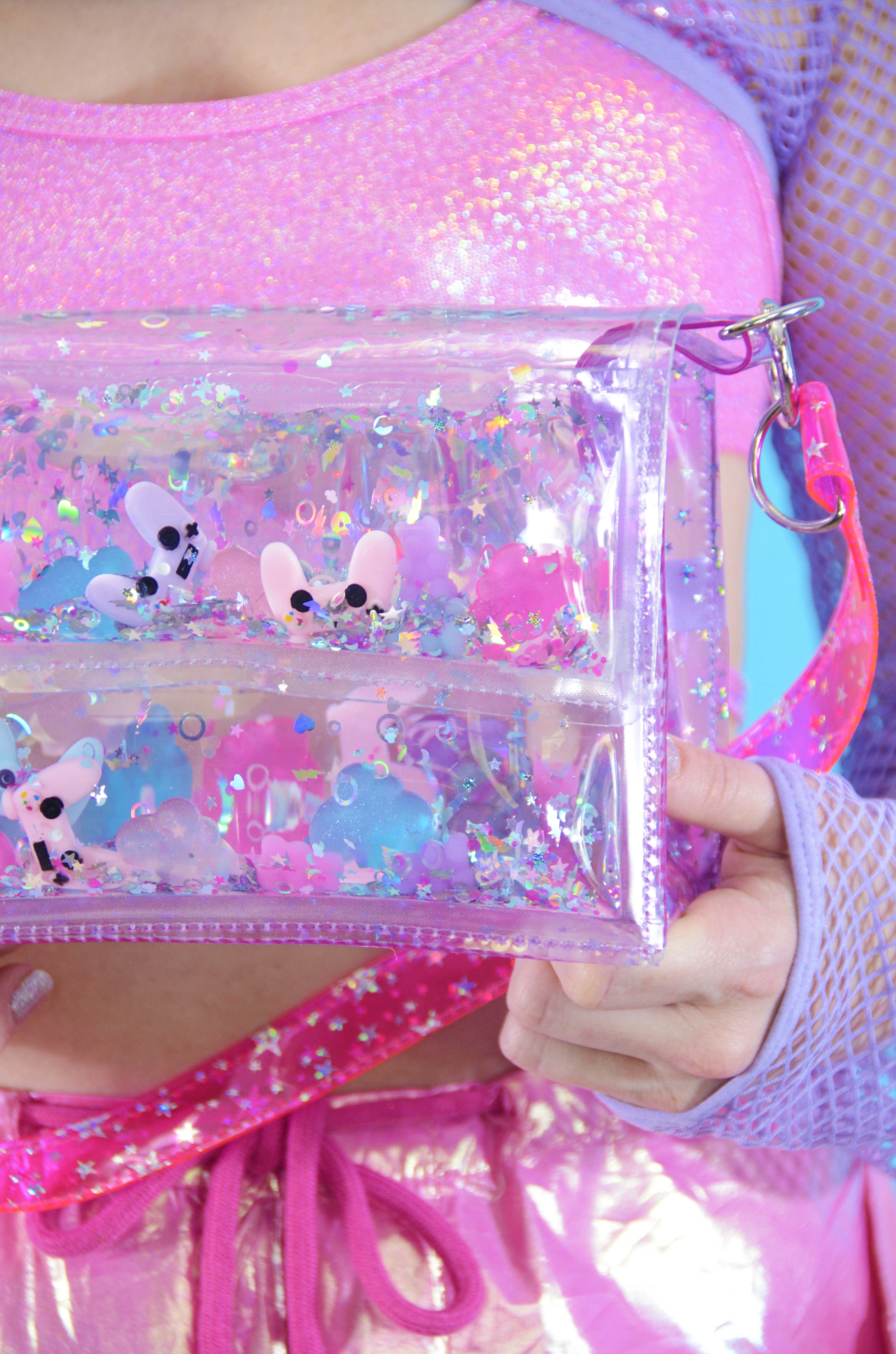 Liquid Glitter Mini Purse - Electric Dream Console
