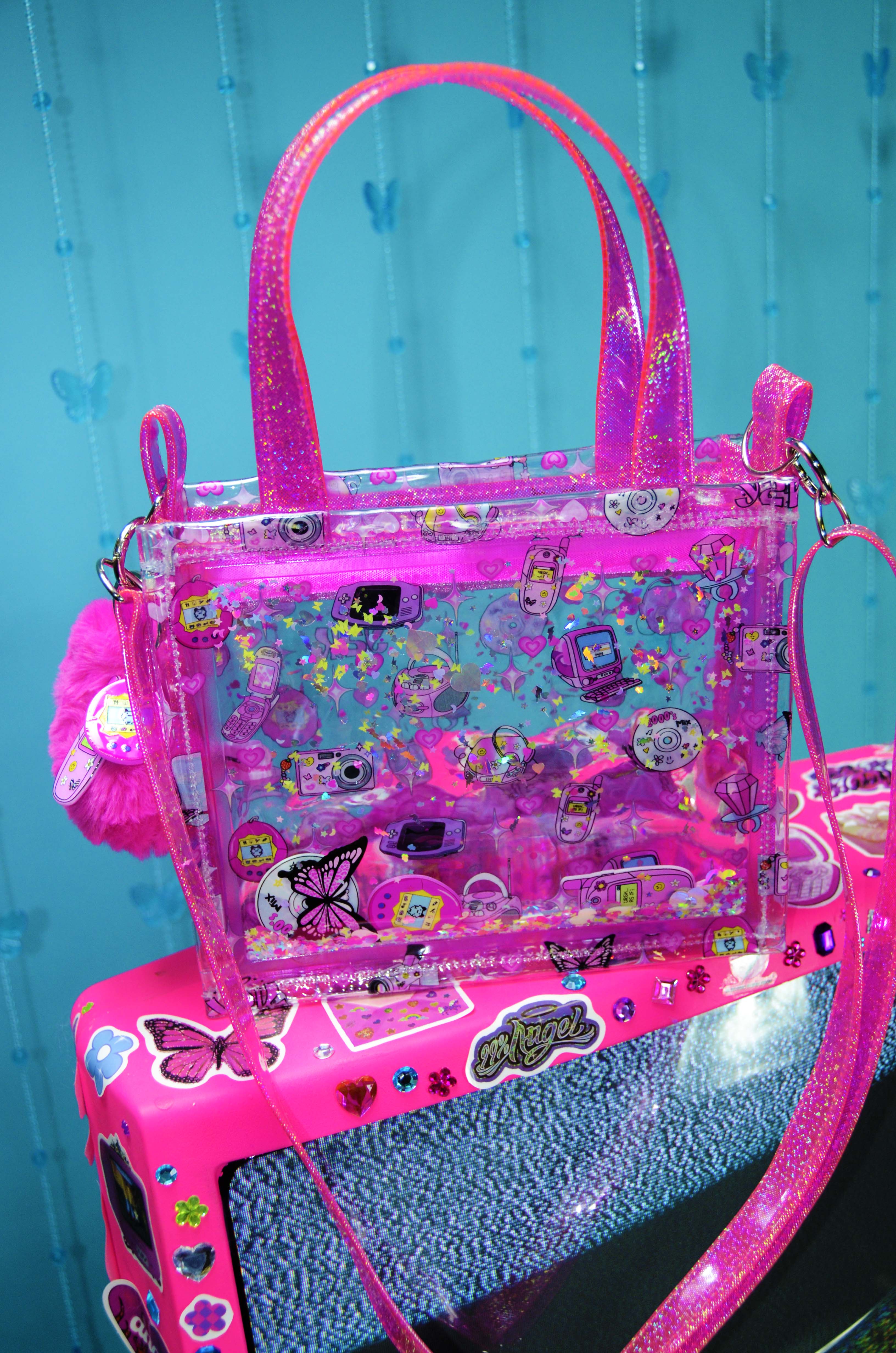 Liquid Glitter Mini Tote - Dot Com Cutie