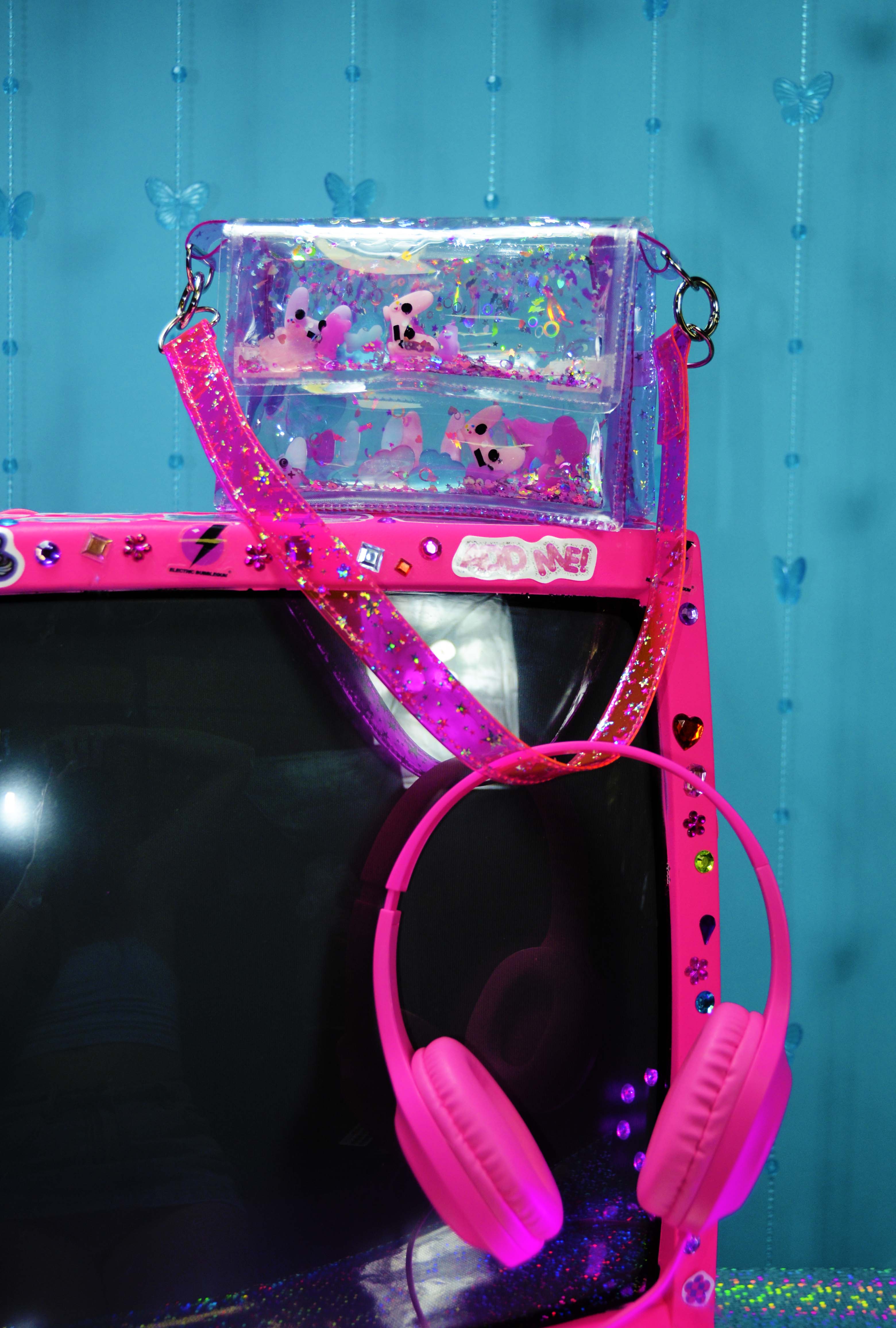 Liquid Glitter Mini Purse - Electric Dream Console