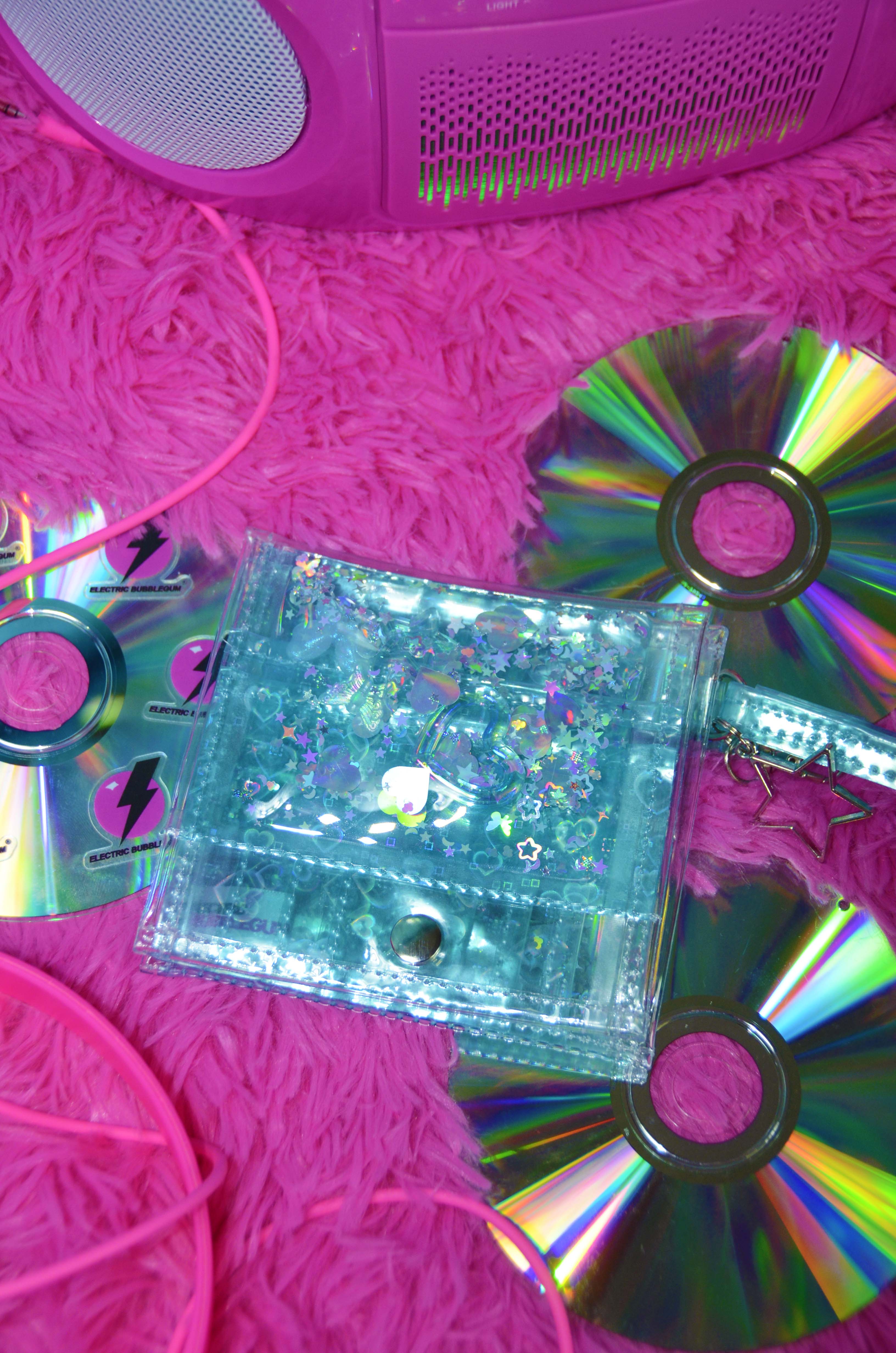 Liquid Glitter Mini Wristlet Wallet - Cyber Crush