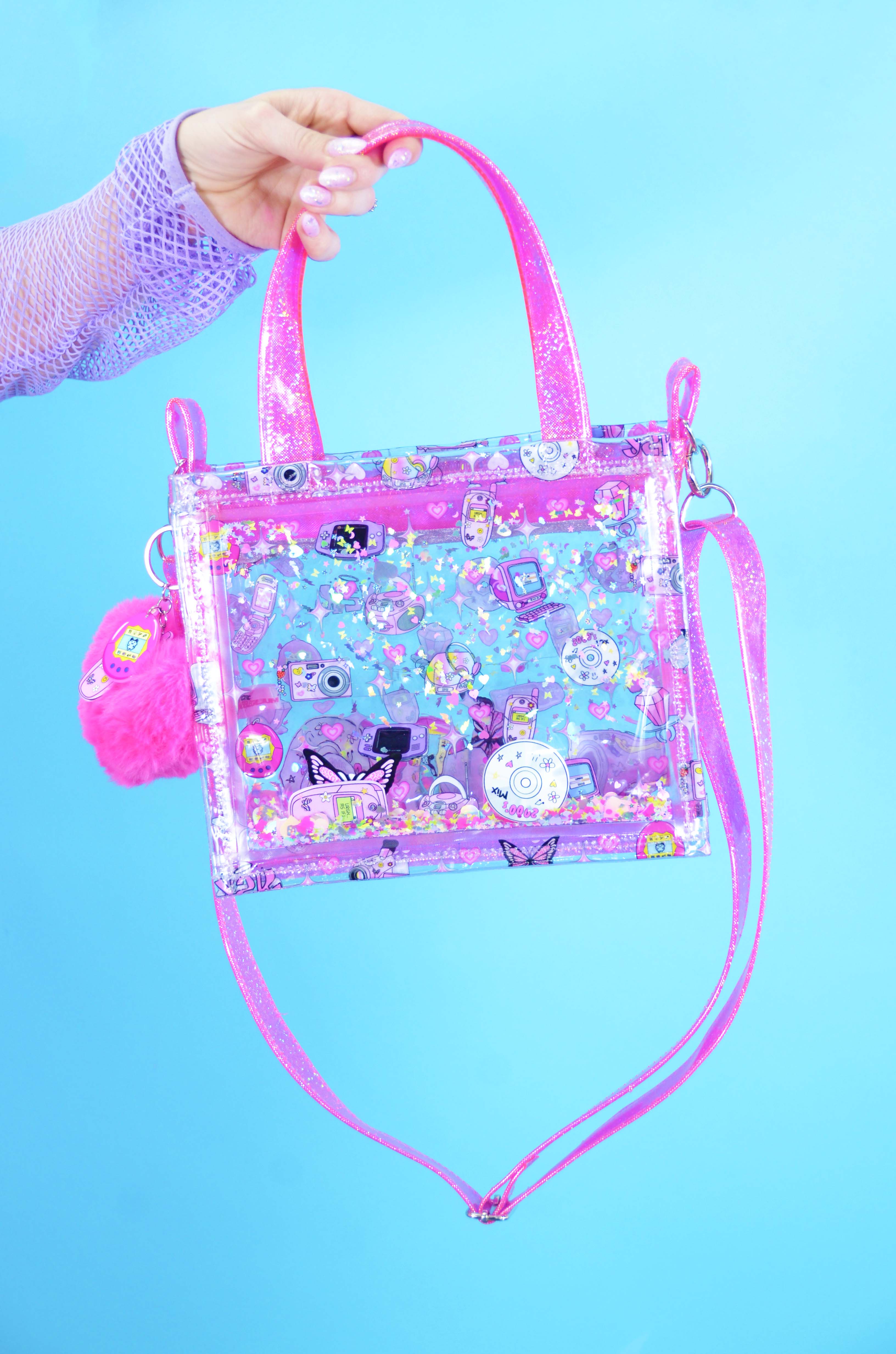 Liquid Glitter Mini Tote - Dot Com Cutie