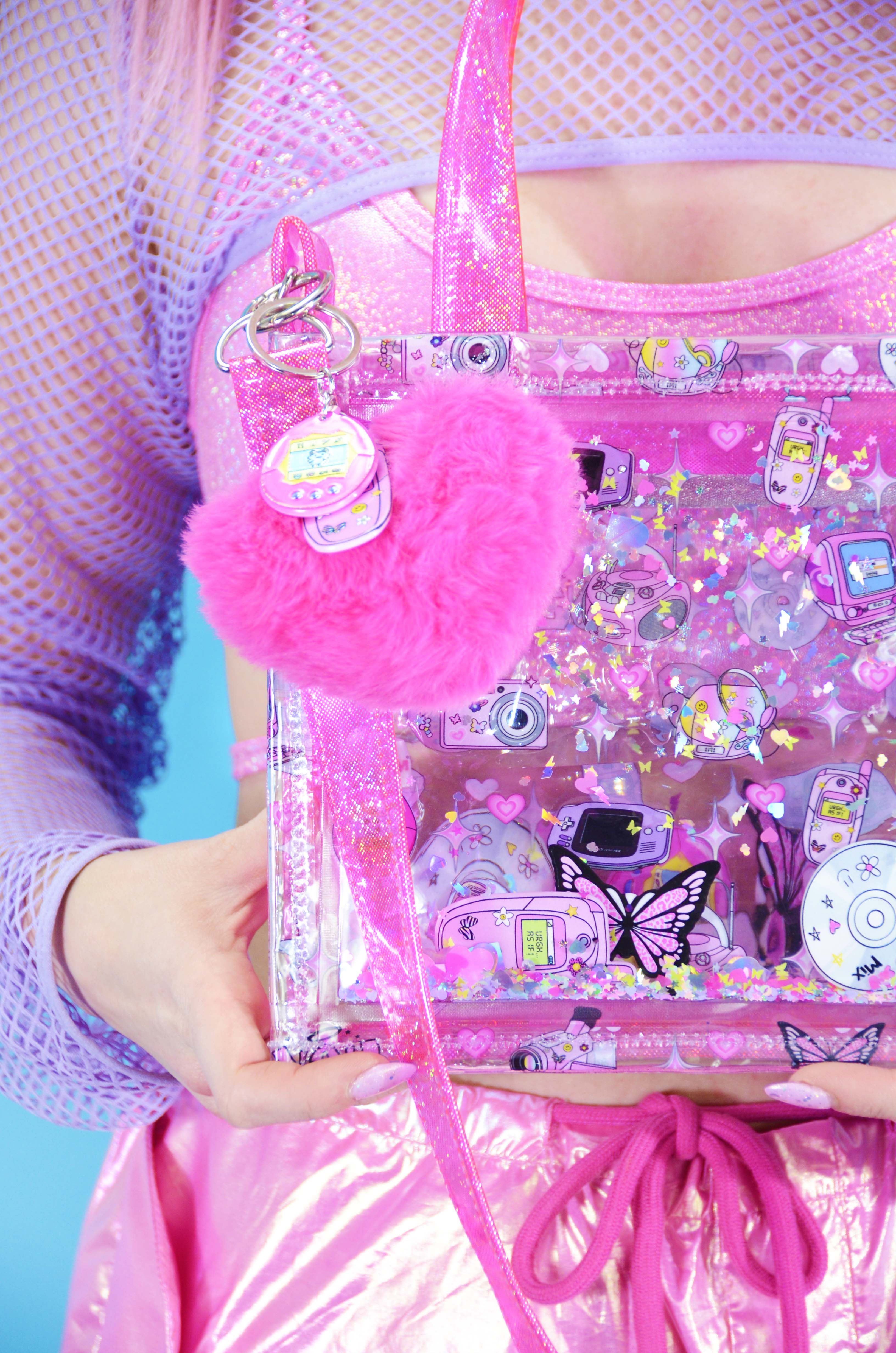 Liquid Glitter Mini Tote - Dot Com Cutie