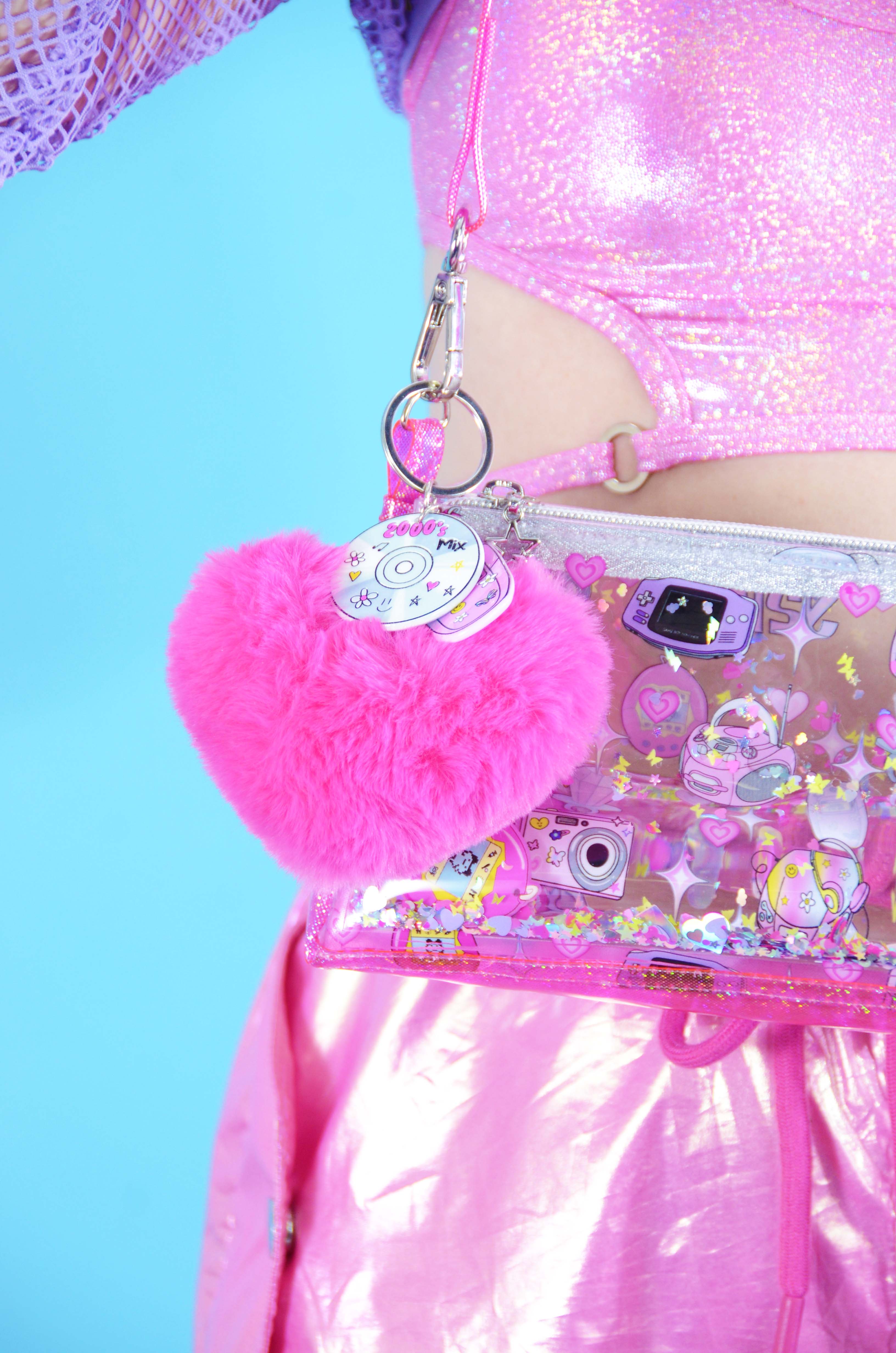 Liquid Glitter Mini Zip Purse - Dot Com Cutie
