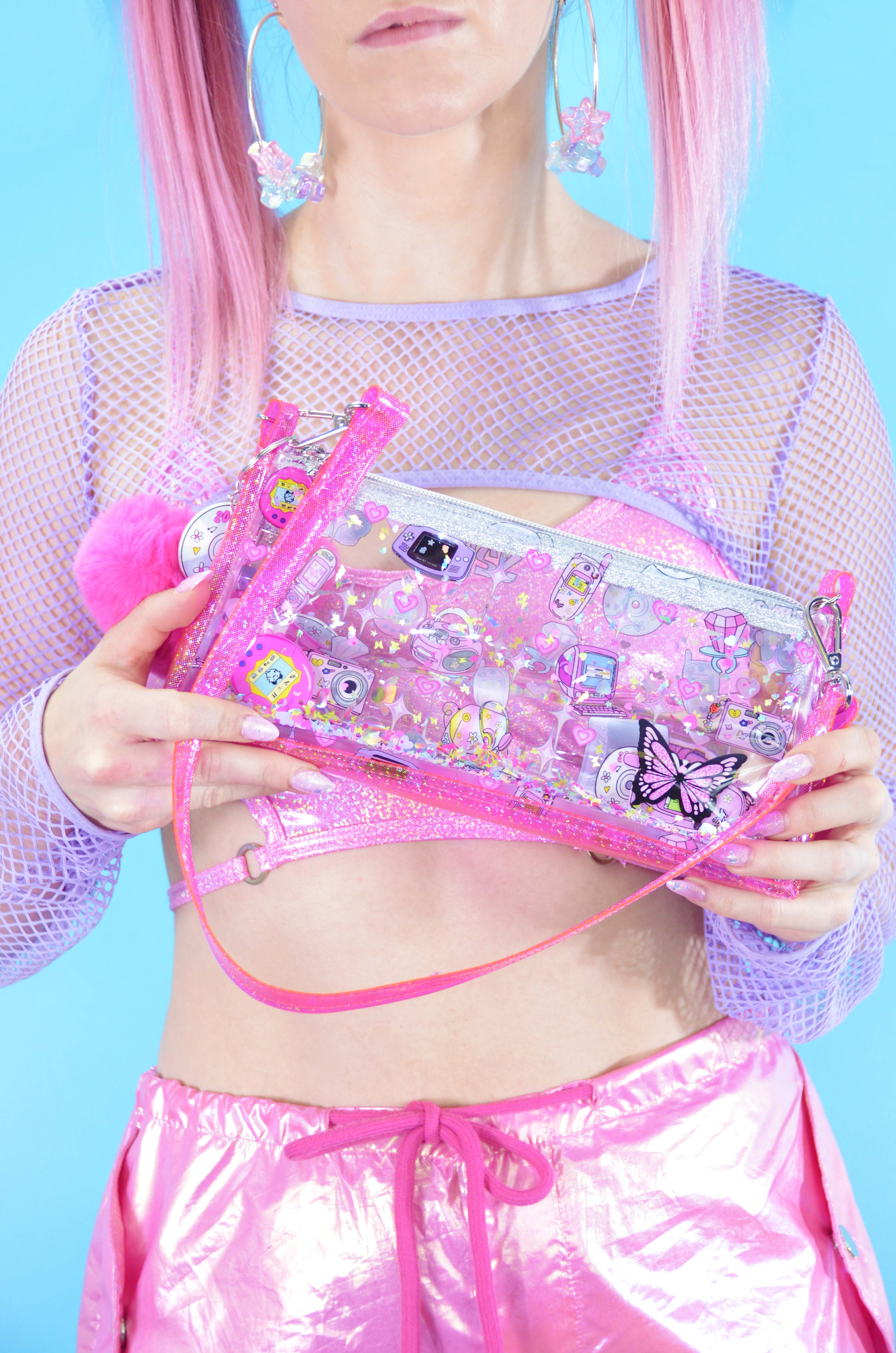 Liquid Glitter Mini Zip Purse - Dot Com Cutie