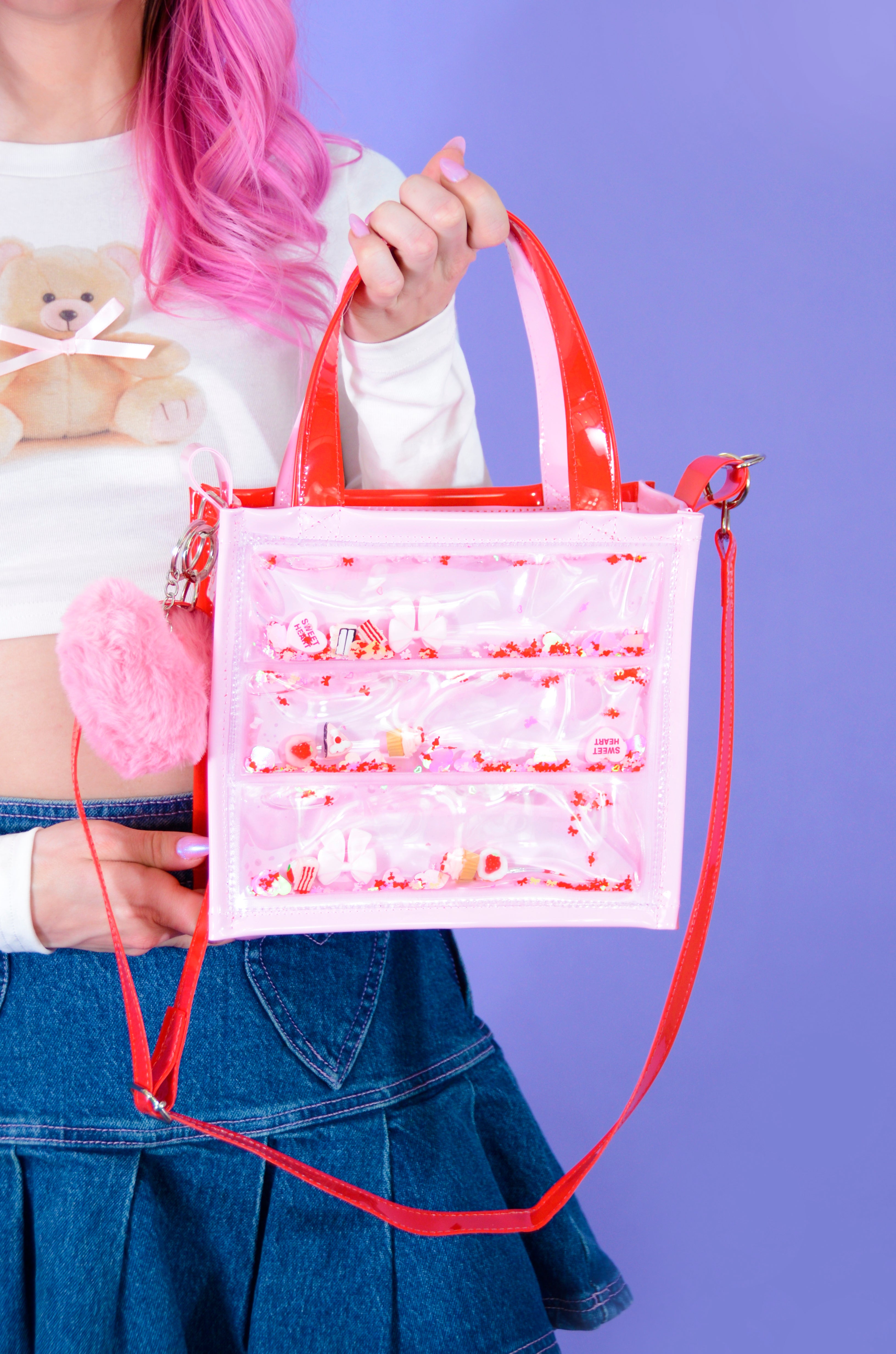 Liquid Glitter Mini Tote - Sweetie Pie