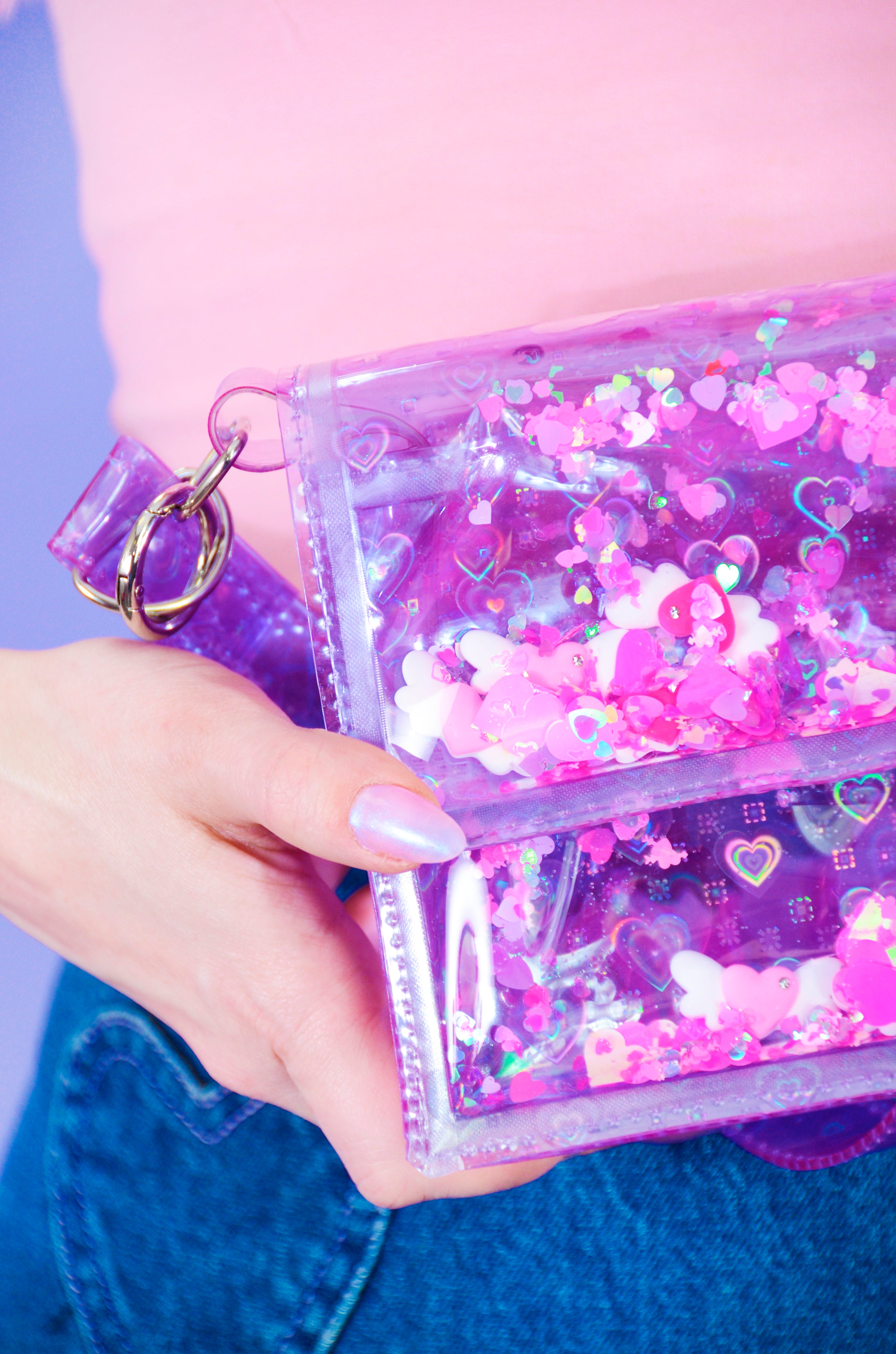Liquid Glitter Mini Purse - Angelcore Crush