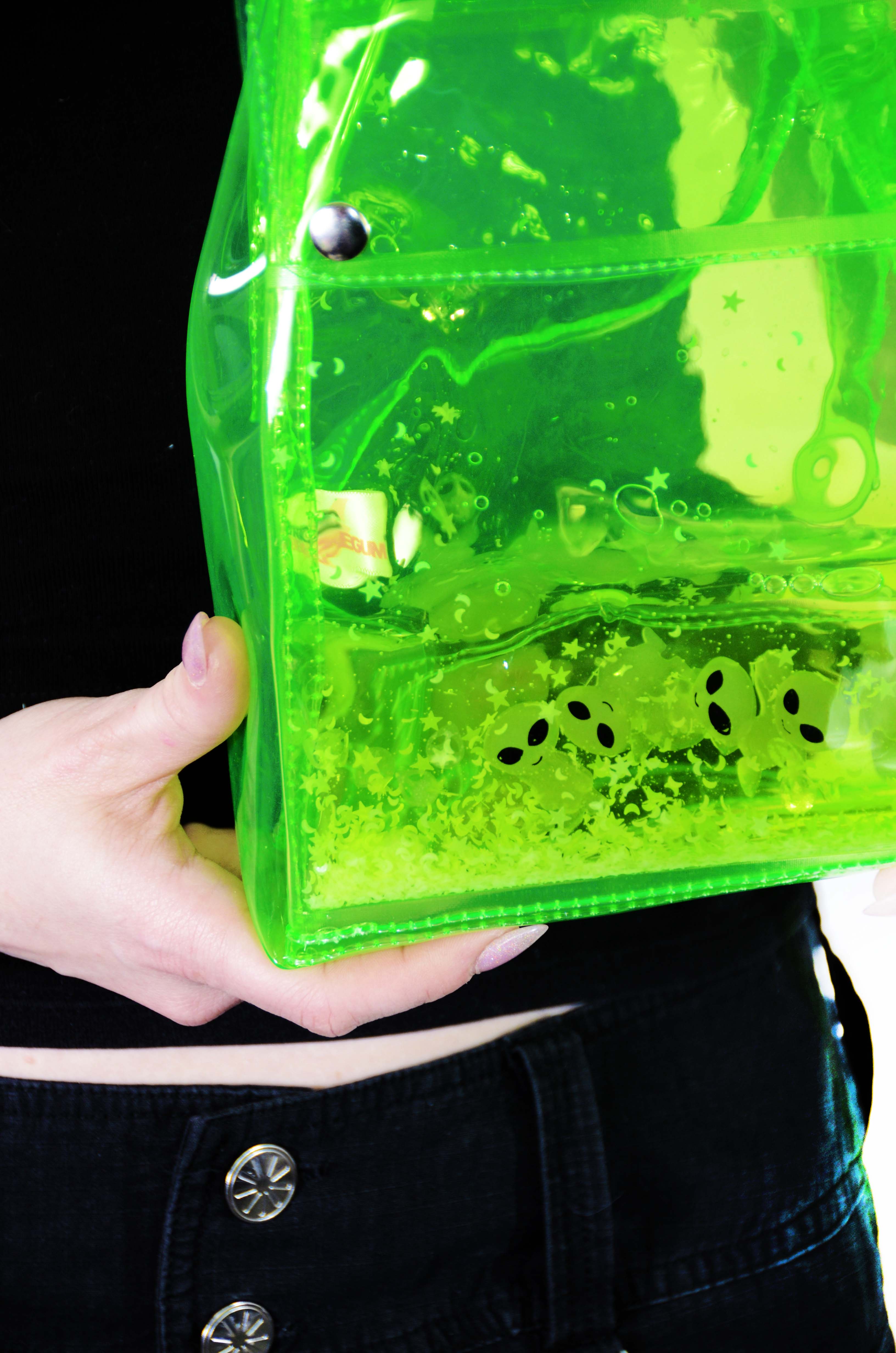 Glitter Goo Mini Bucket Backpack – Attack on Mars – Green - Electric Bubblegum