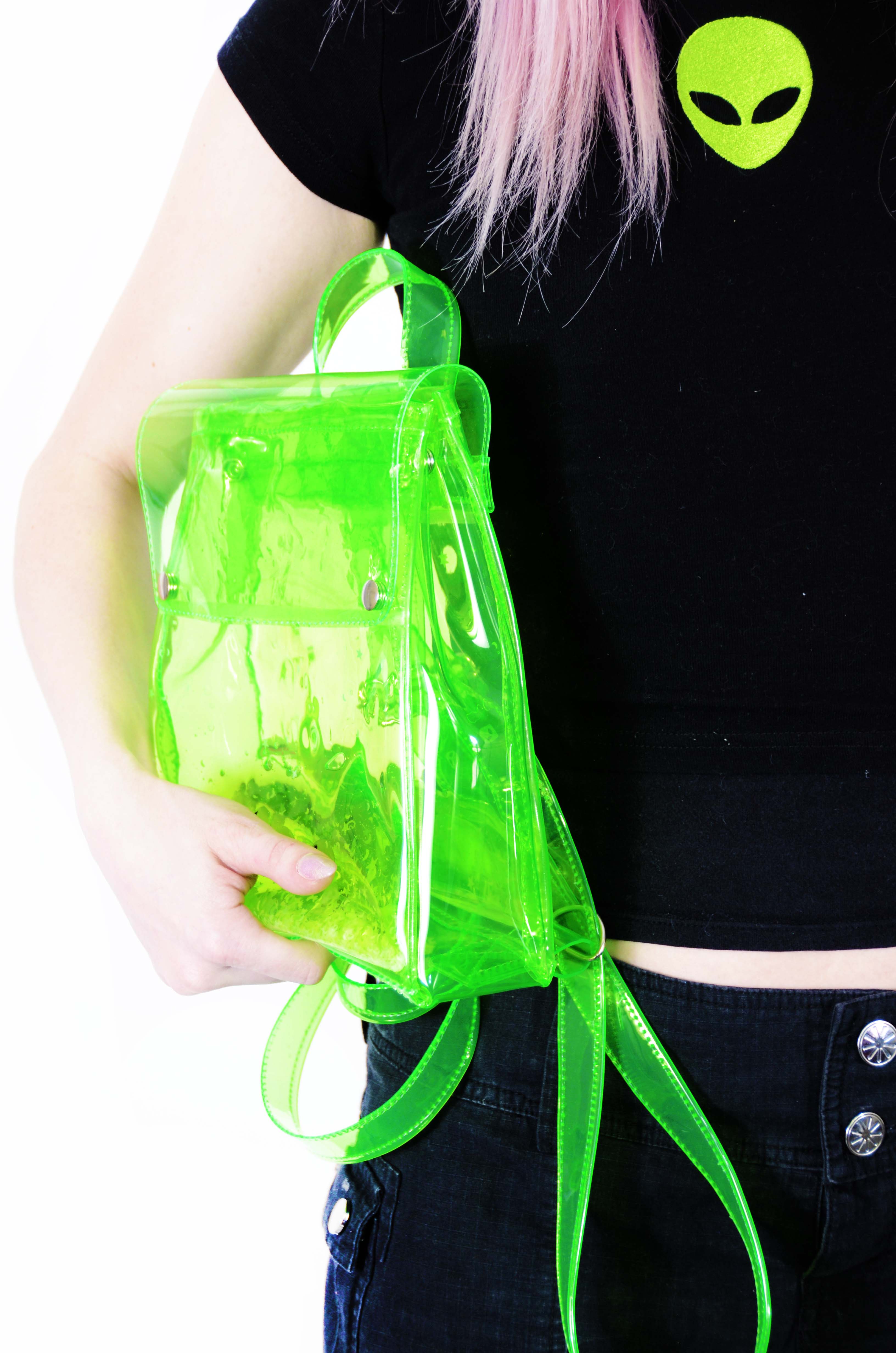Glitter Goo Mini Bucket Backpack – Attack on Mars – Green - Electric Bubblegum