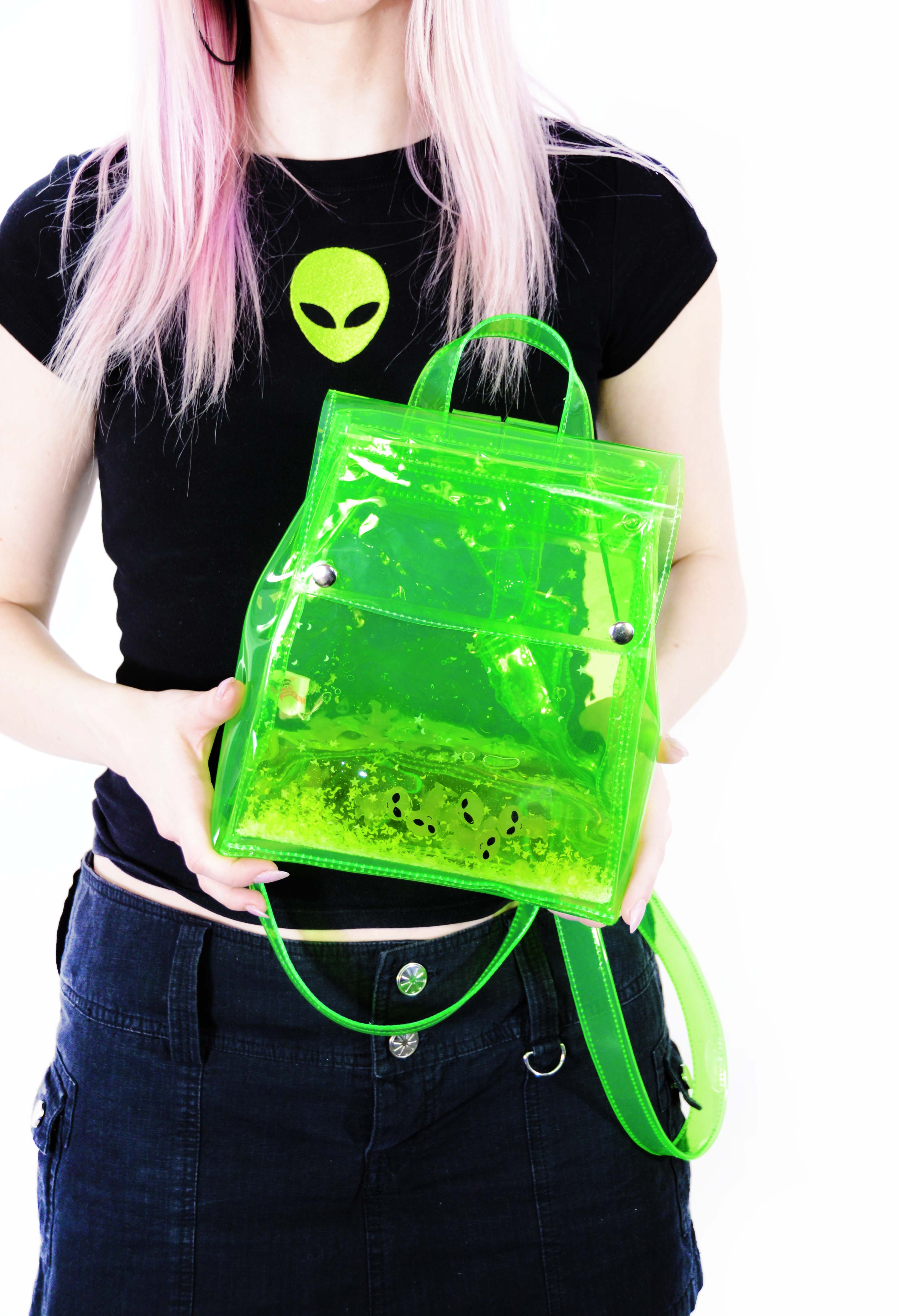 Glitter Goo Mini Bucket Backpack – Attack on Mars – Green - Electric Bubblegum