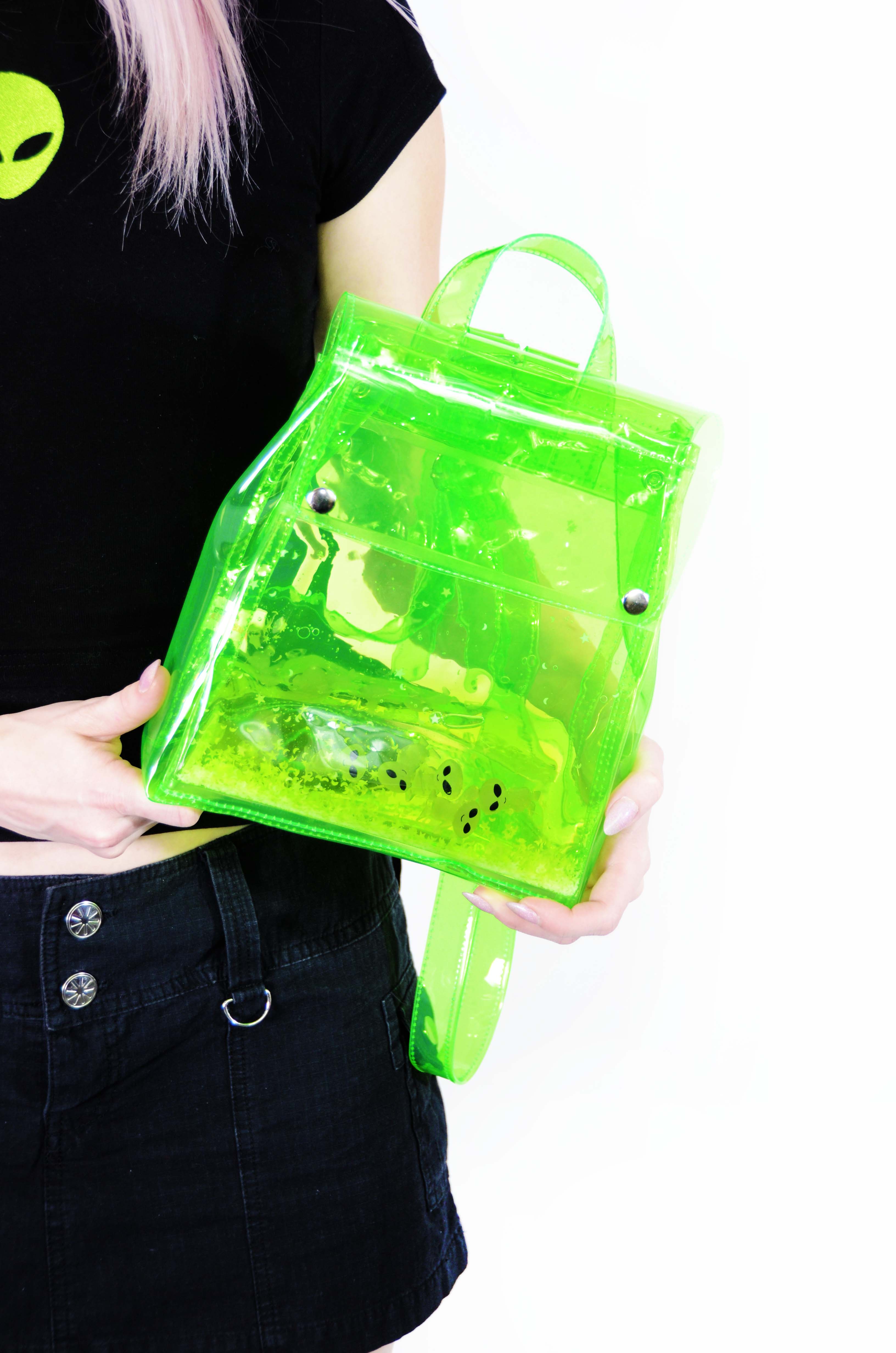 Glitter Goo Mini Bucket Backpack – Attack on Mars – Green - Electric Bubblegum