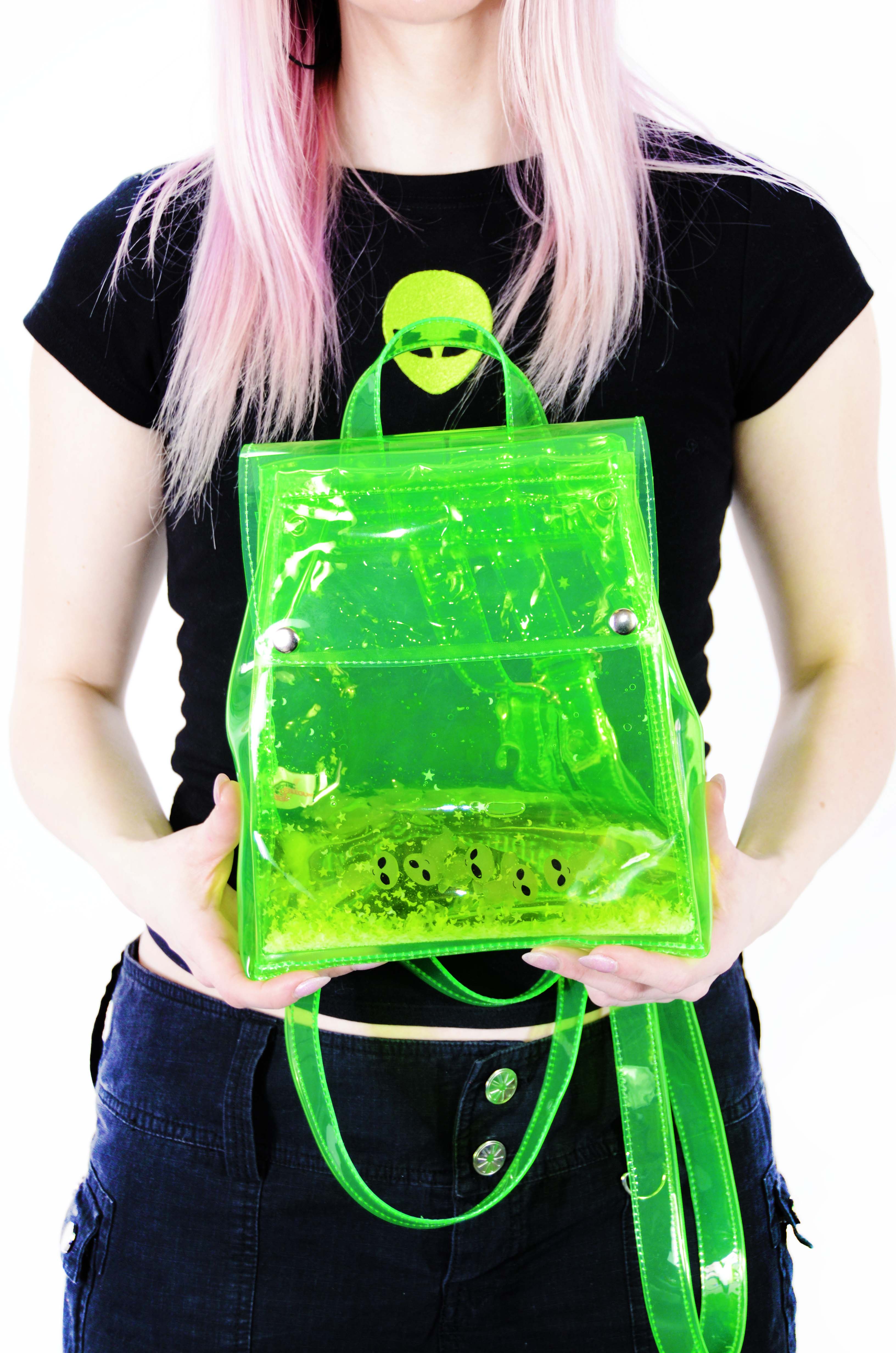 Glitter Goo Mini Bucket Backpack – Attack on Mars – Green - Electric Bubblegum