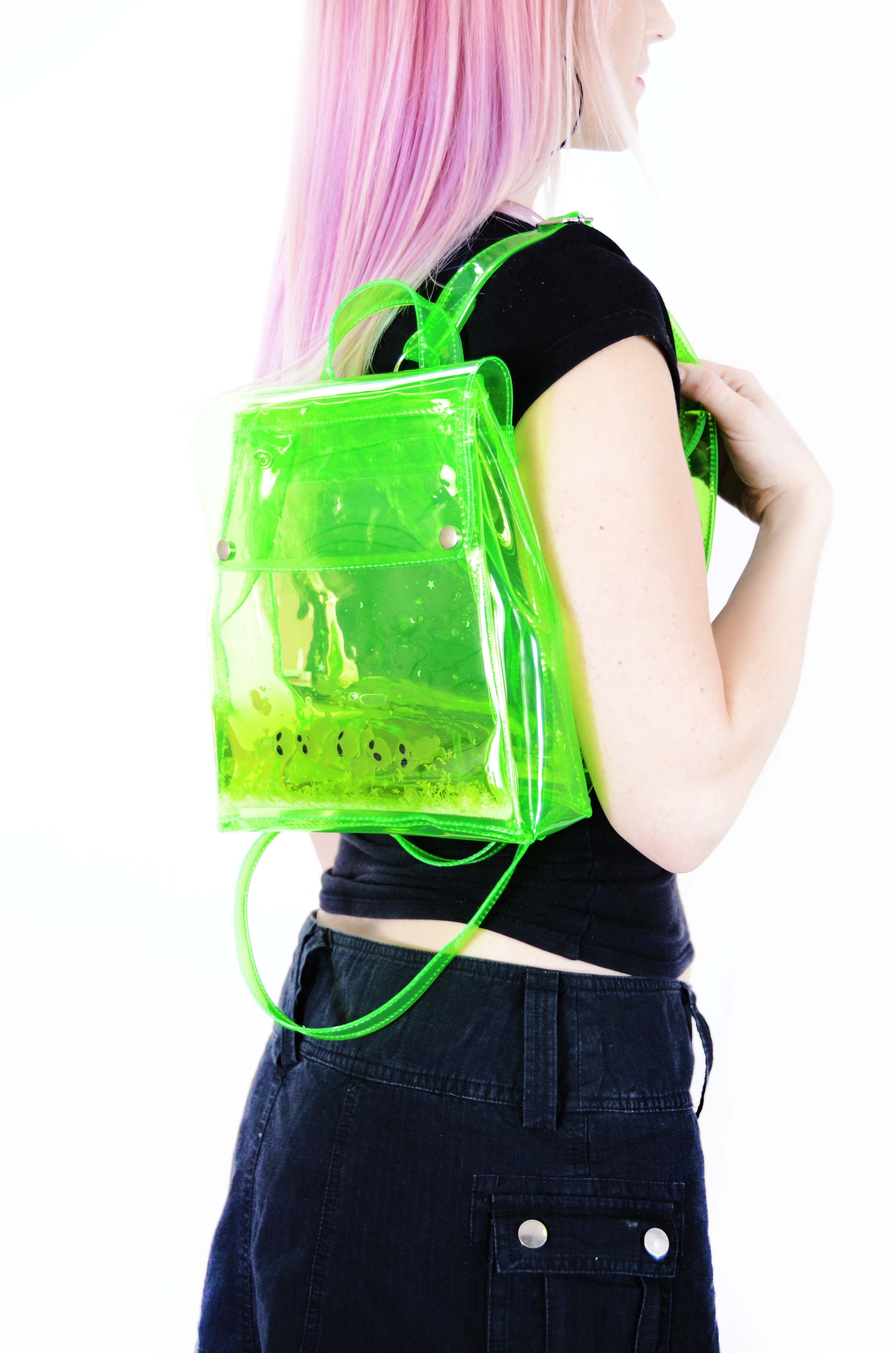 Glitter Goo Mini Bucket Backpack – Attack on Mars – Green - Electric Bubblegum