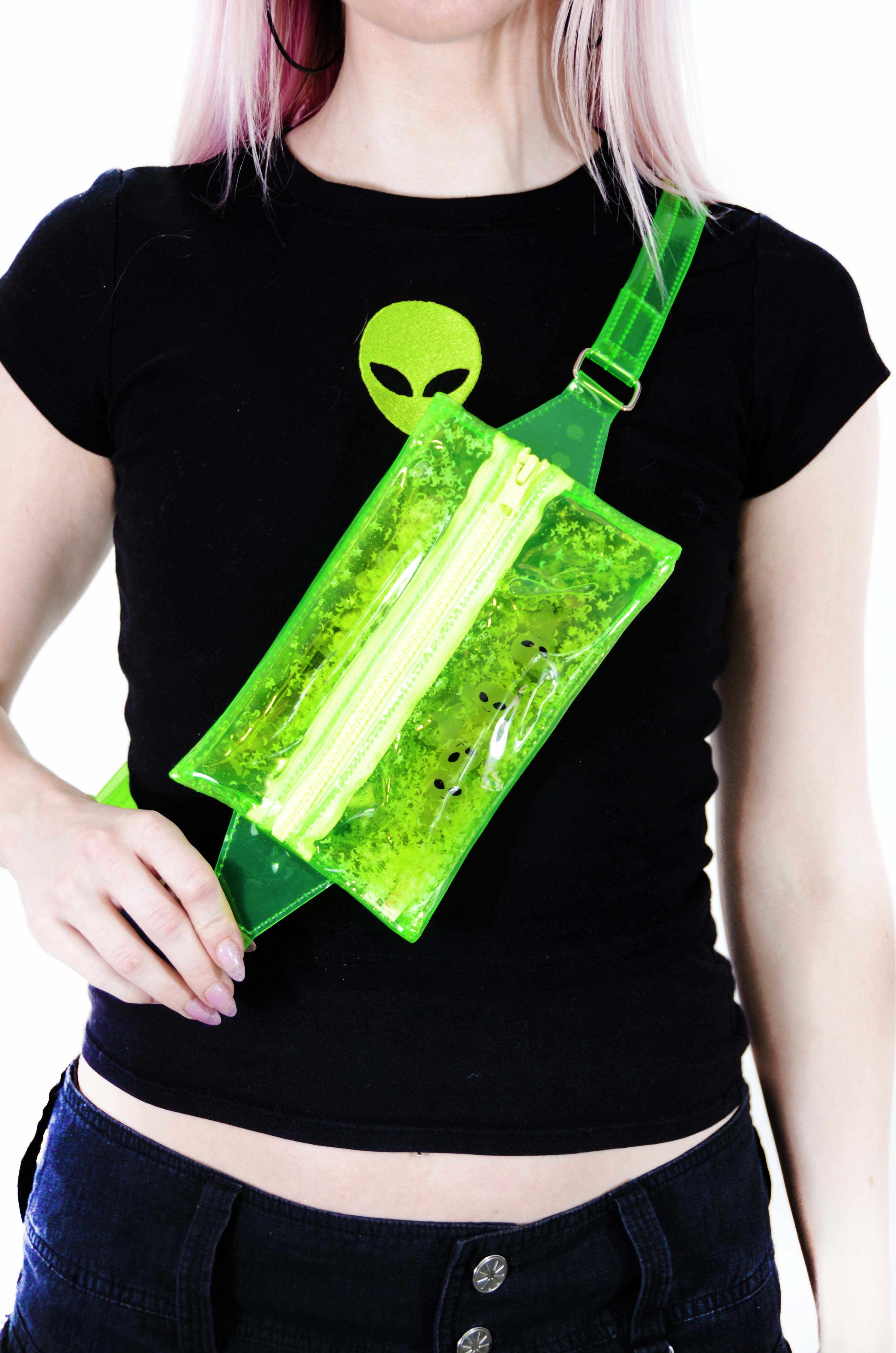 Glitter Goo Fanny Pack - Attack on Mars - Green - Electric Bubblegum
