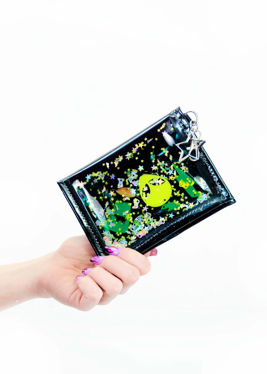 Liquid Glitter Mini Wallet - Area 51