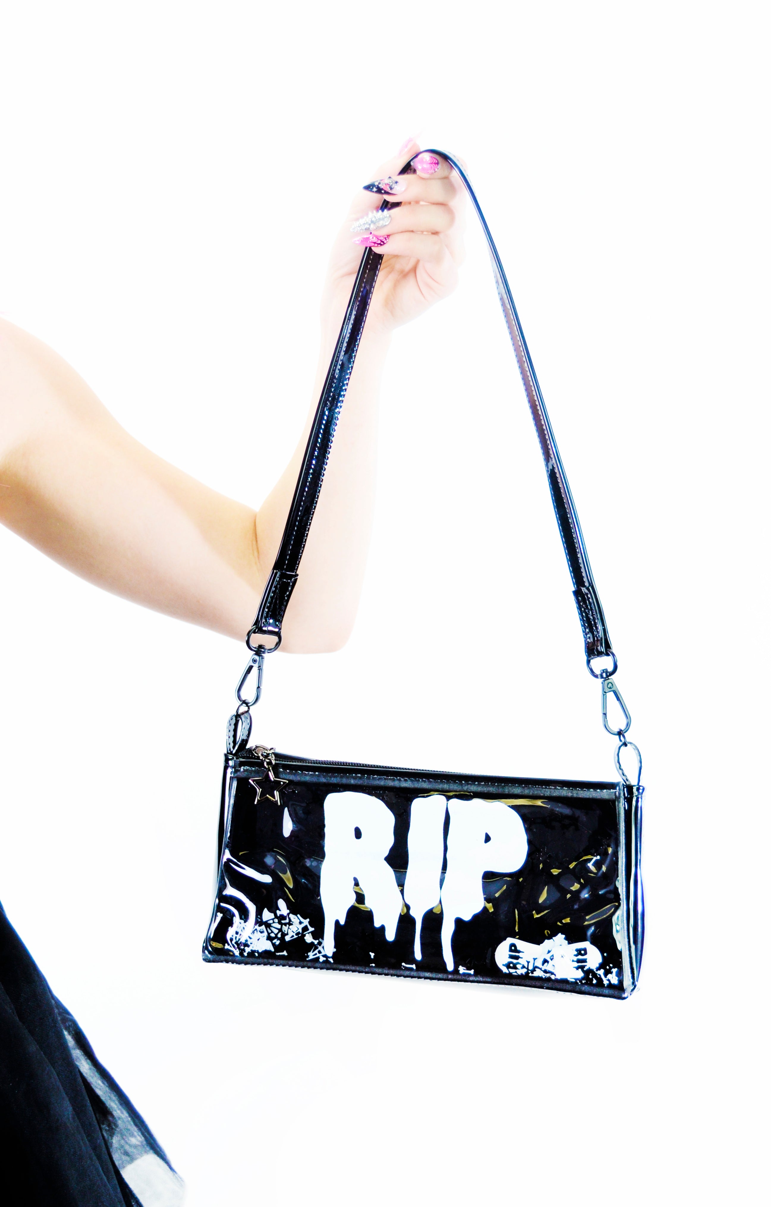 Liquid Glitter Mini Zip Purse - Creature of the Night